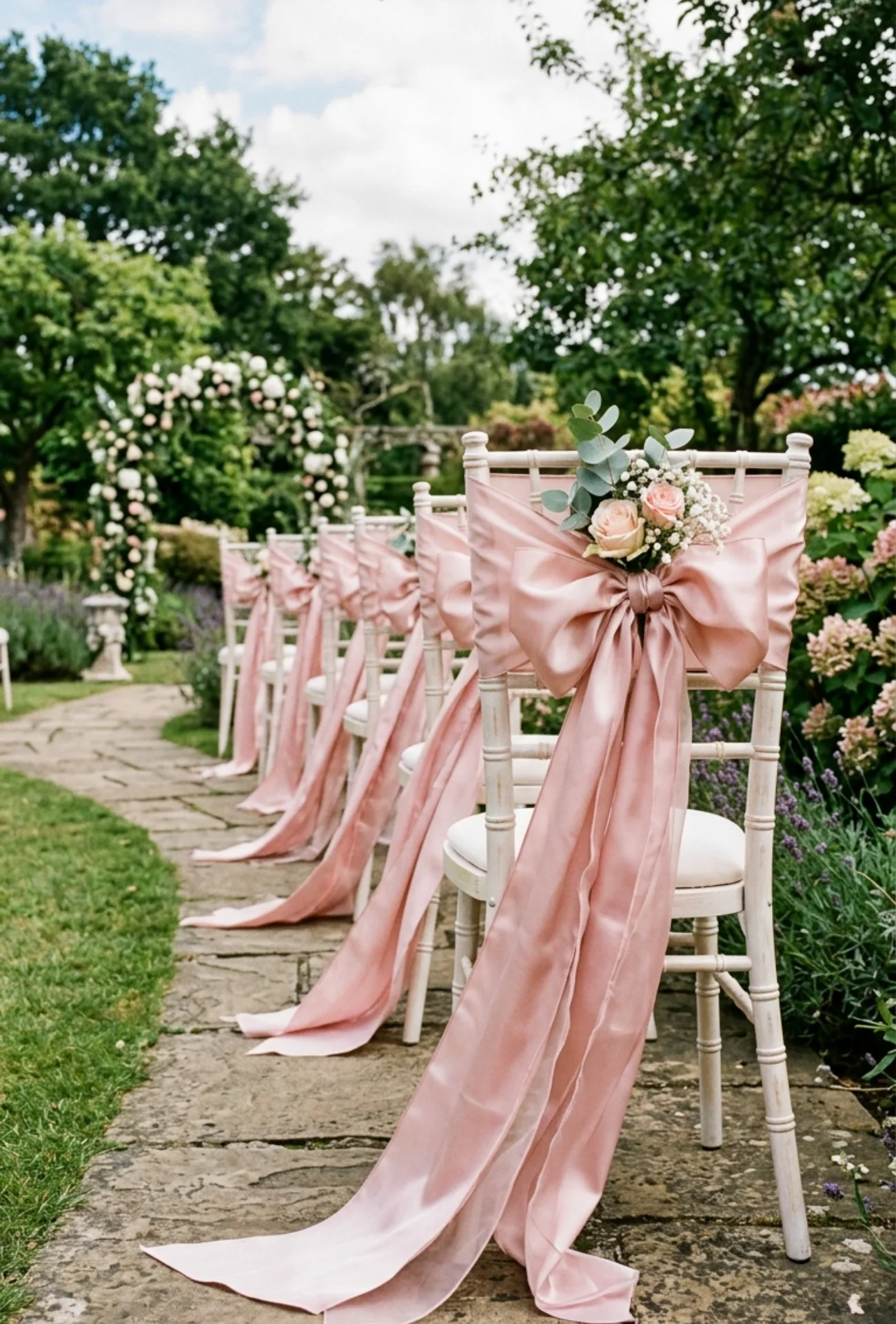 Pink Bow Chair Decorations