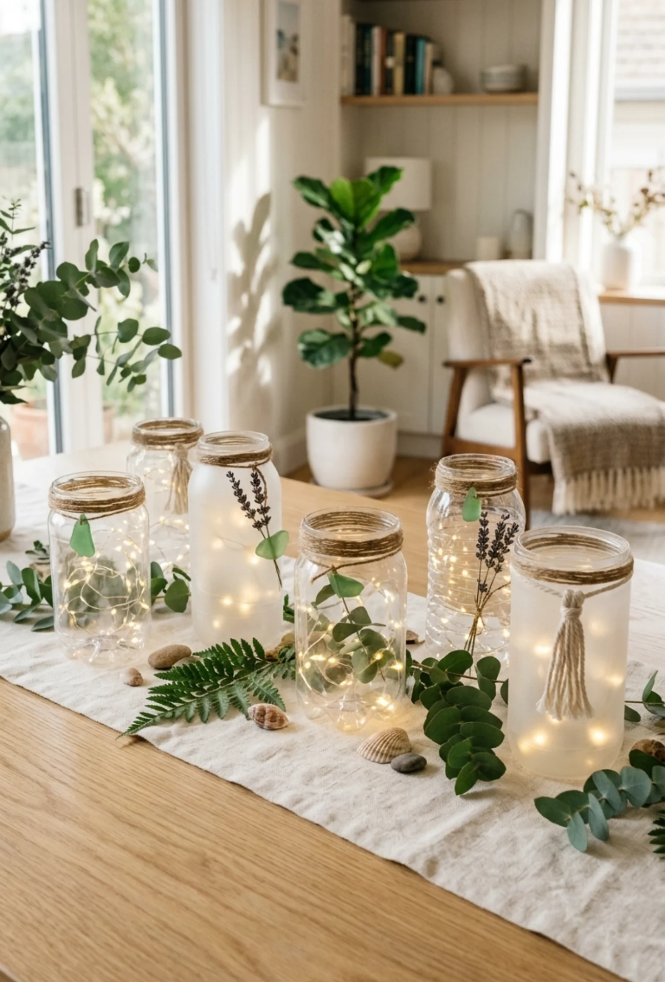 Plastic Bottle Fairy Light Lanterns