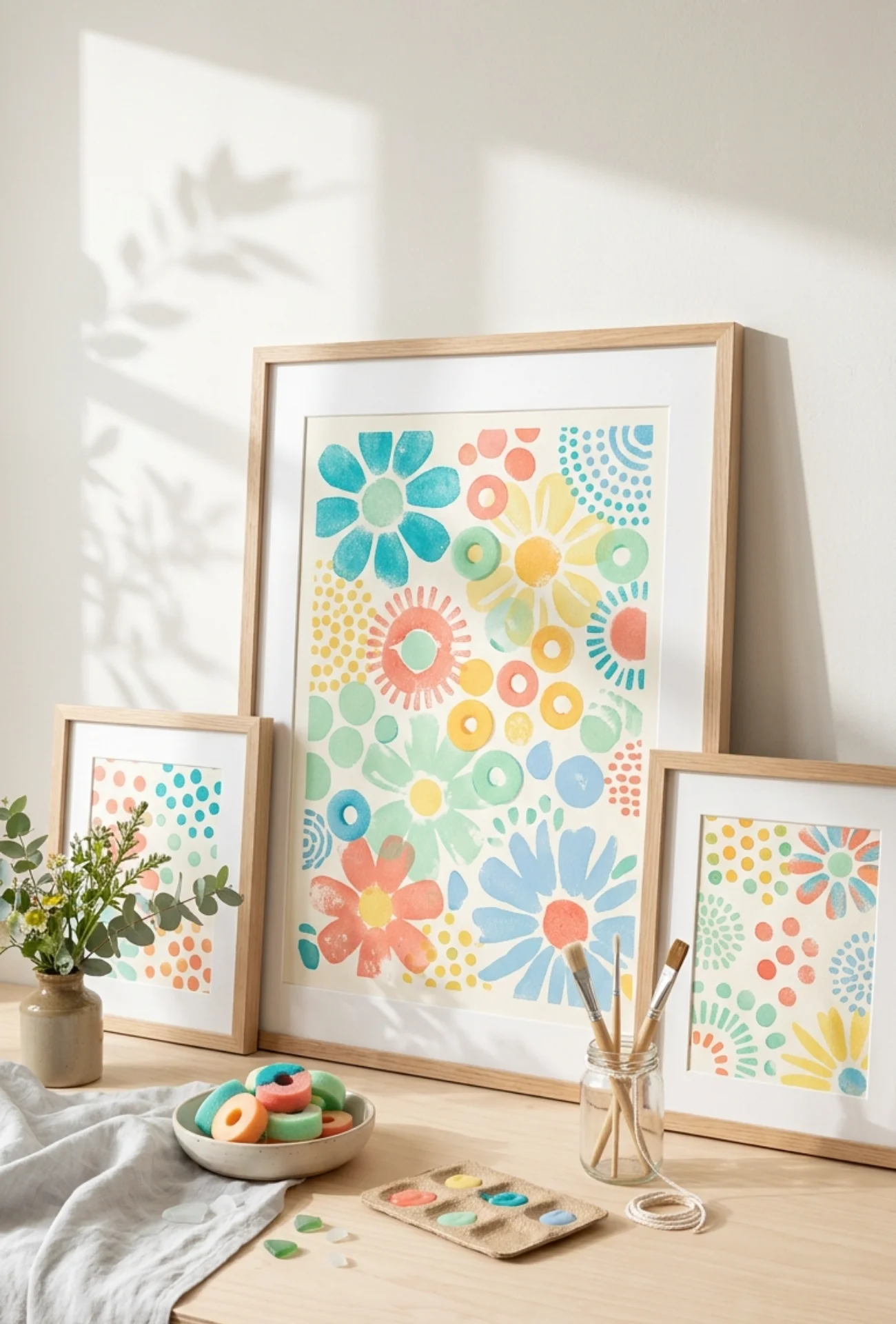 Pool Noodle Stamp Art Posters