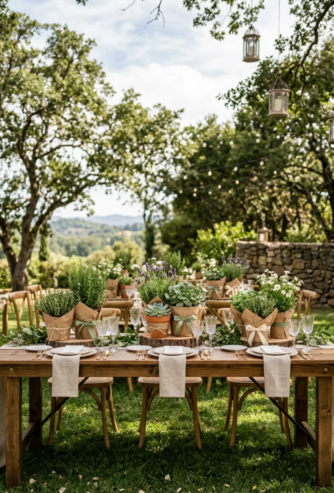 Potted Plant Centerpieces