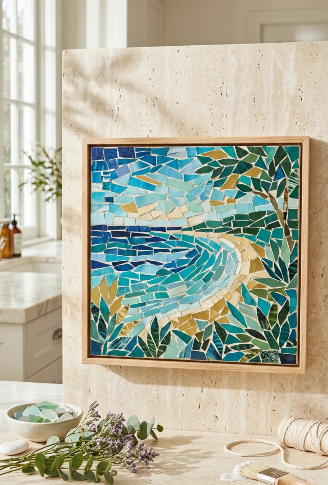 Recycled Magazine Mosaic Wall Art