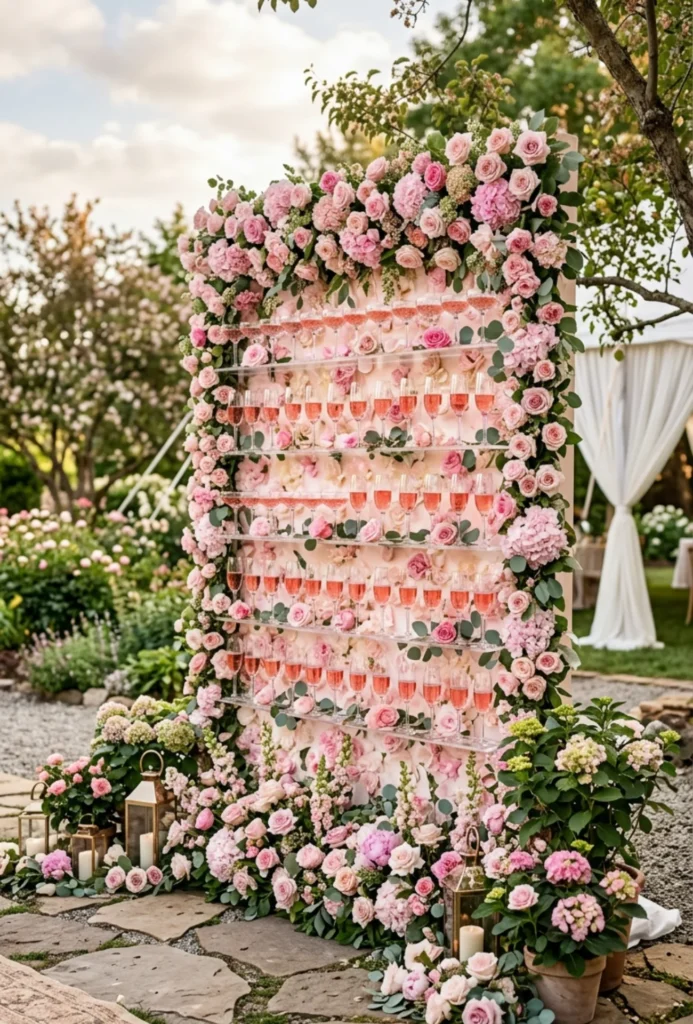 Rosé Champagne Wall Display