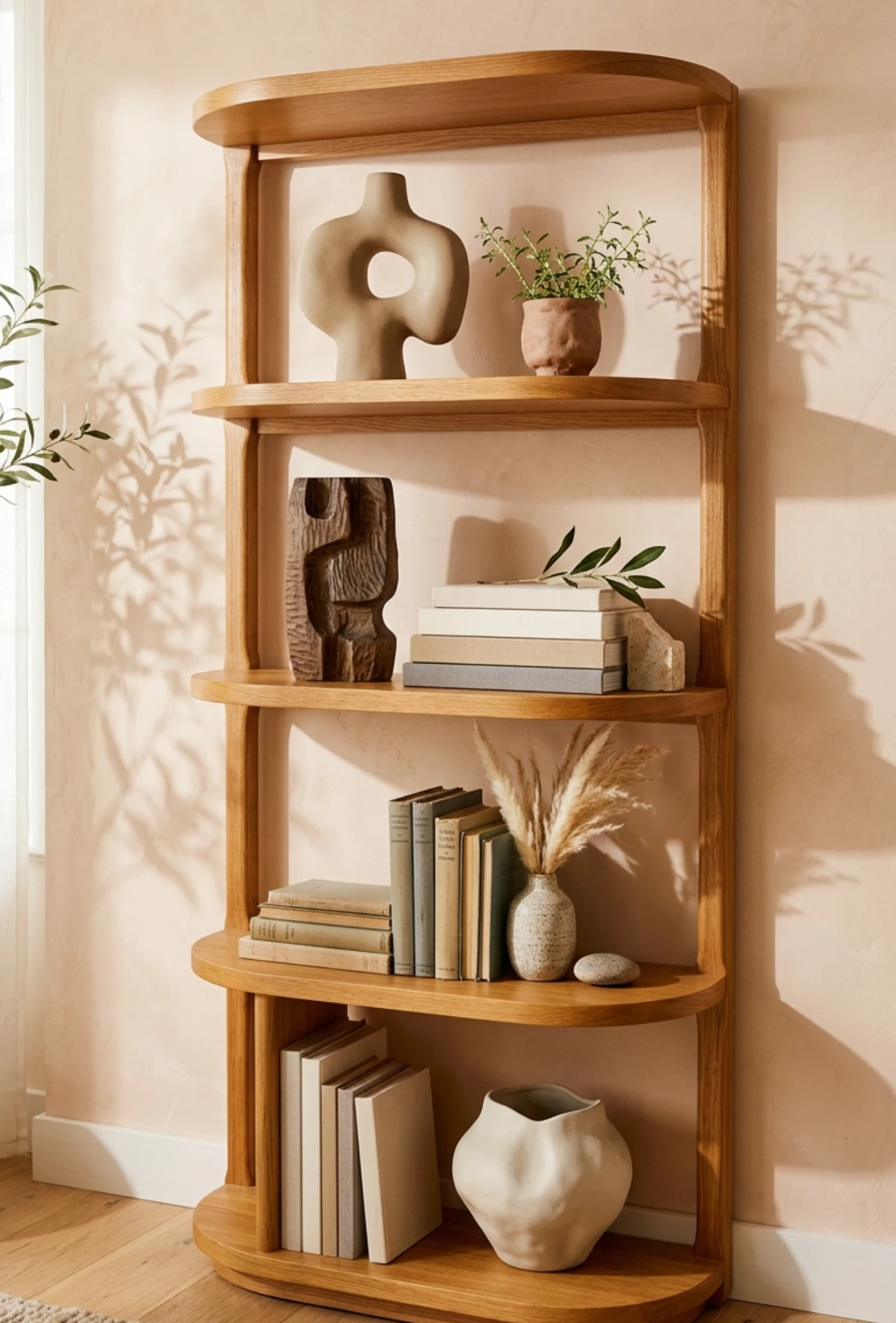Sculptural Bookshelf Accents