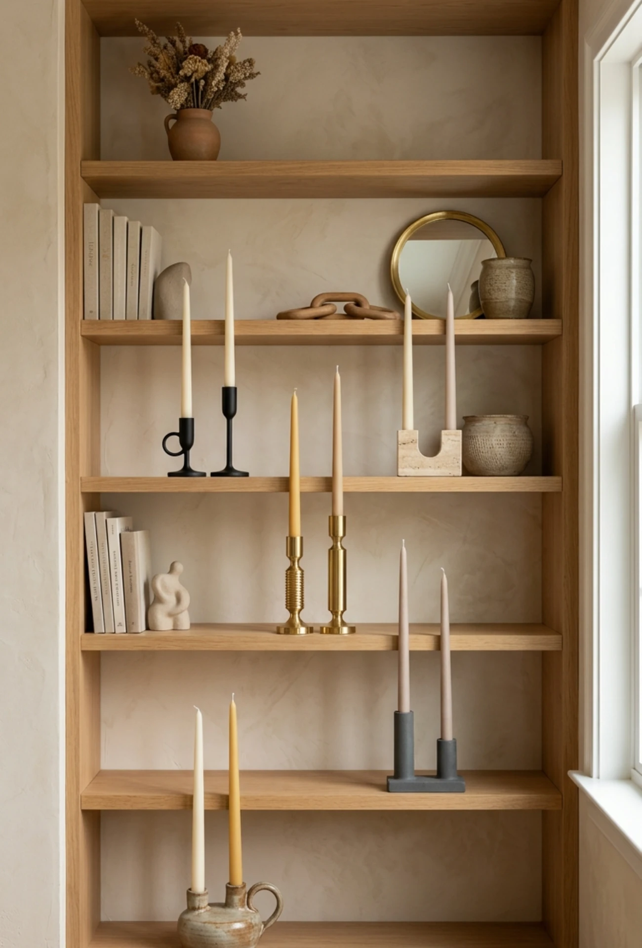 Sculptural Candle Holders and Taper Candles