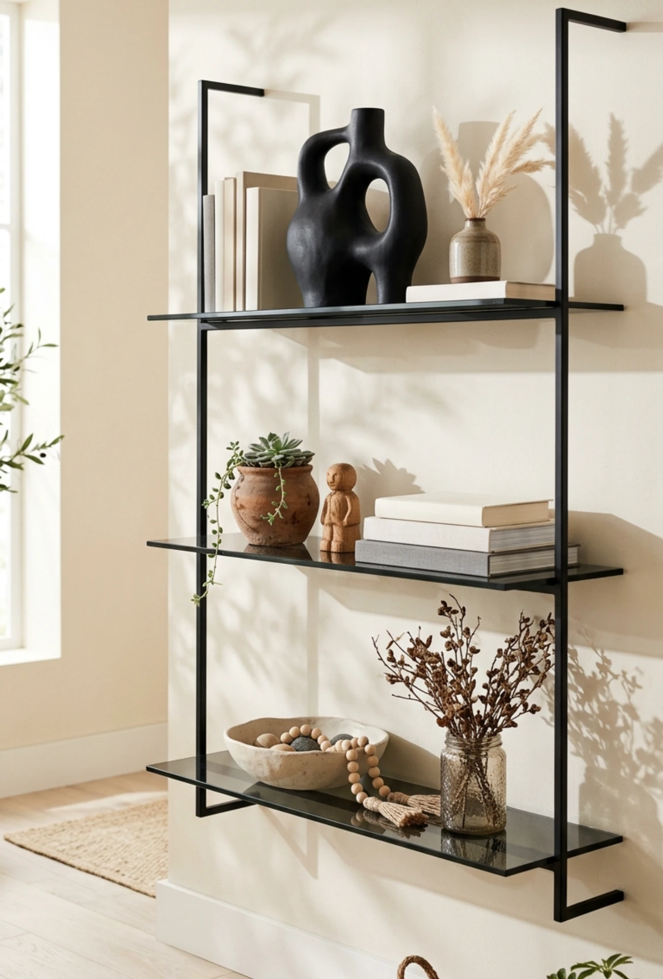 Sculptural Floating Shelf Displays