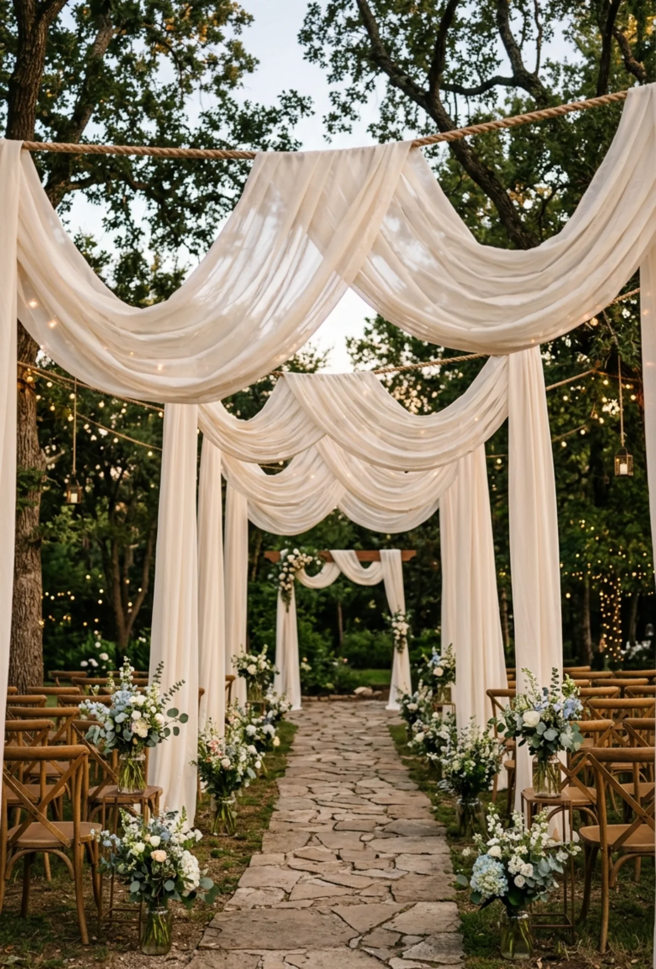 Sheer Fabric Ceiling Draping