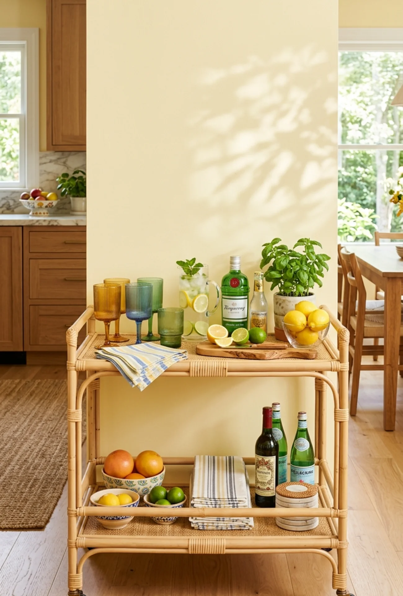 Summer Bar Cart Styling