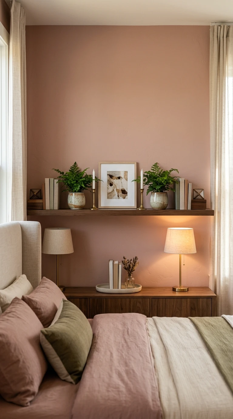 Symmetrical Shelf Styling for Balance
