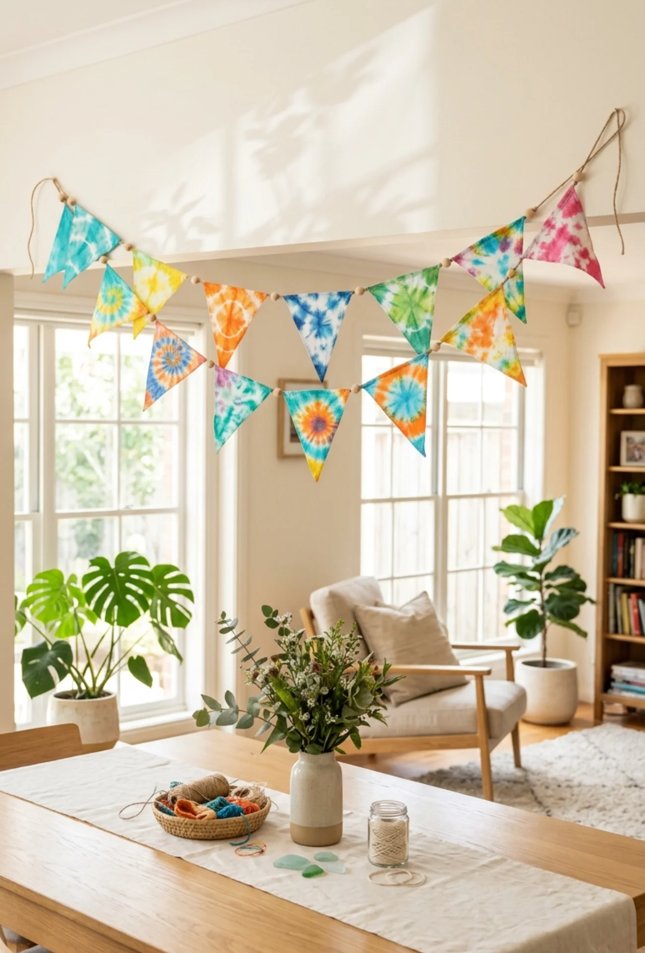 Tie Dye Fabric Banner Decoration