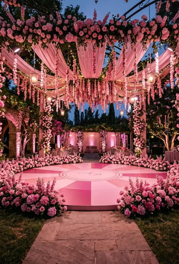 Tonal Pink Dance Floor Decor