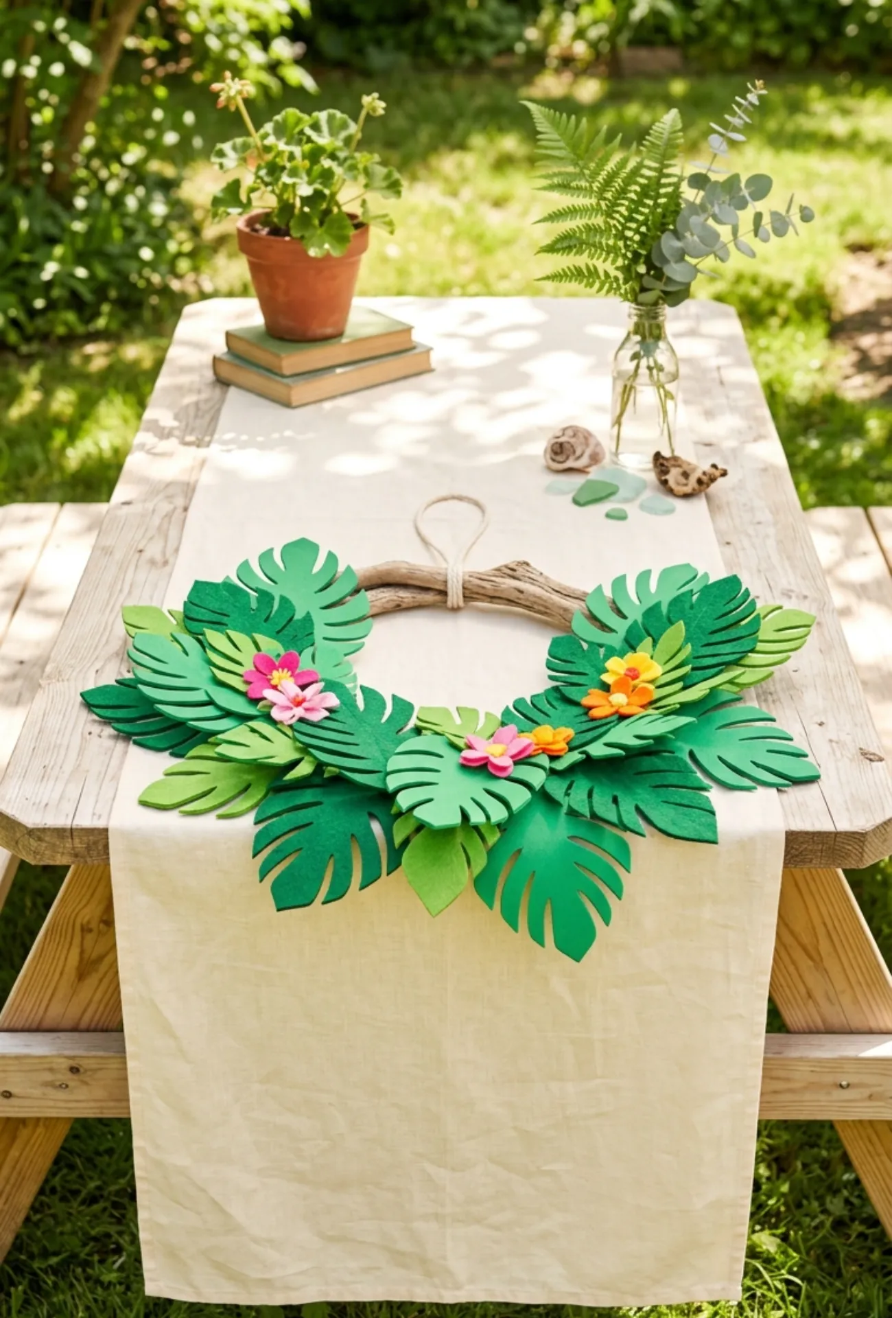 Tropical Palm Leaf Door Hanger