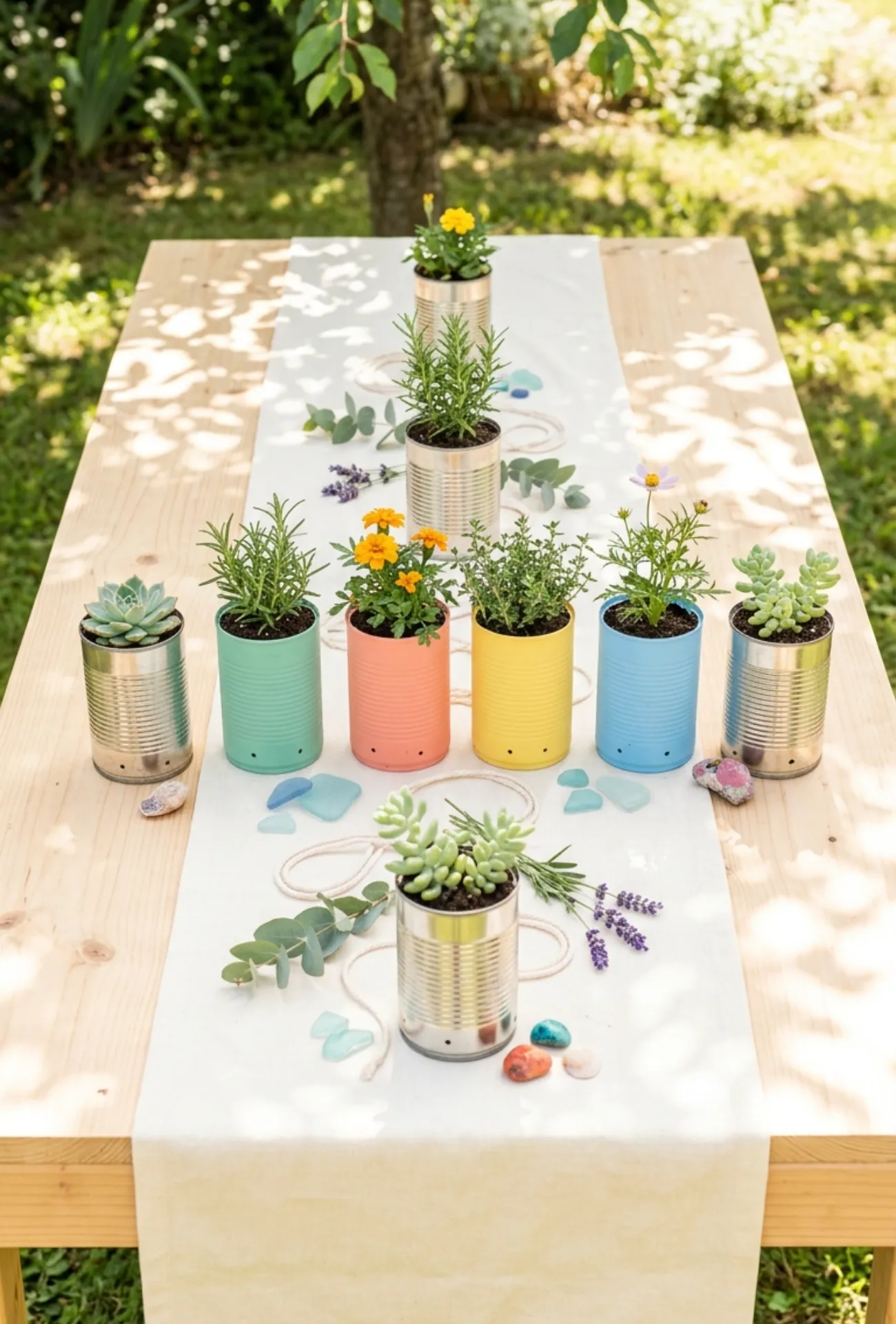 Upcycled Tin Can Planters