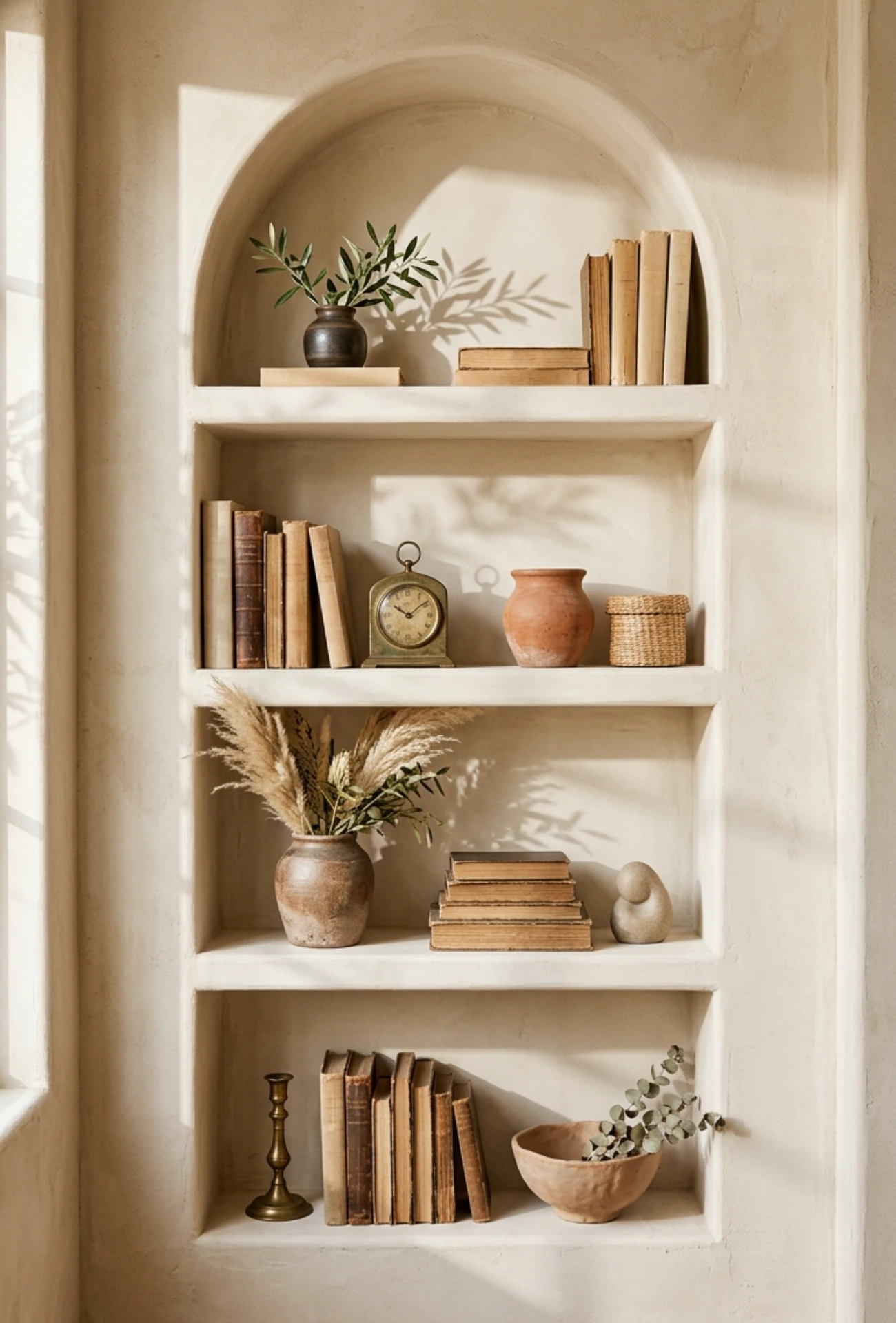 Vintage Bookshelf Styling