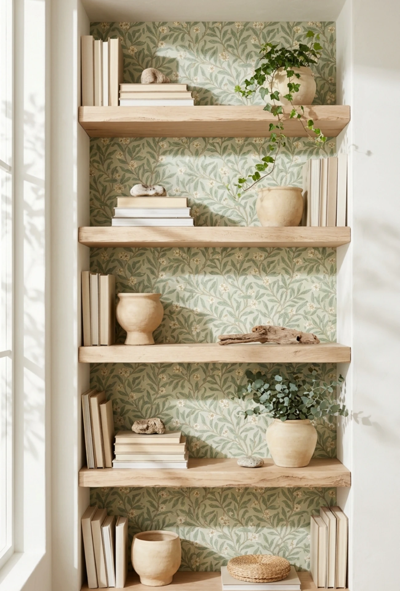 Wallpapered Bookshelf Backdrops