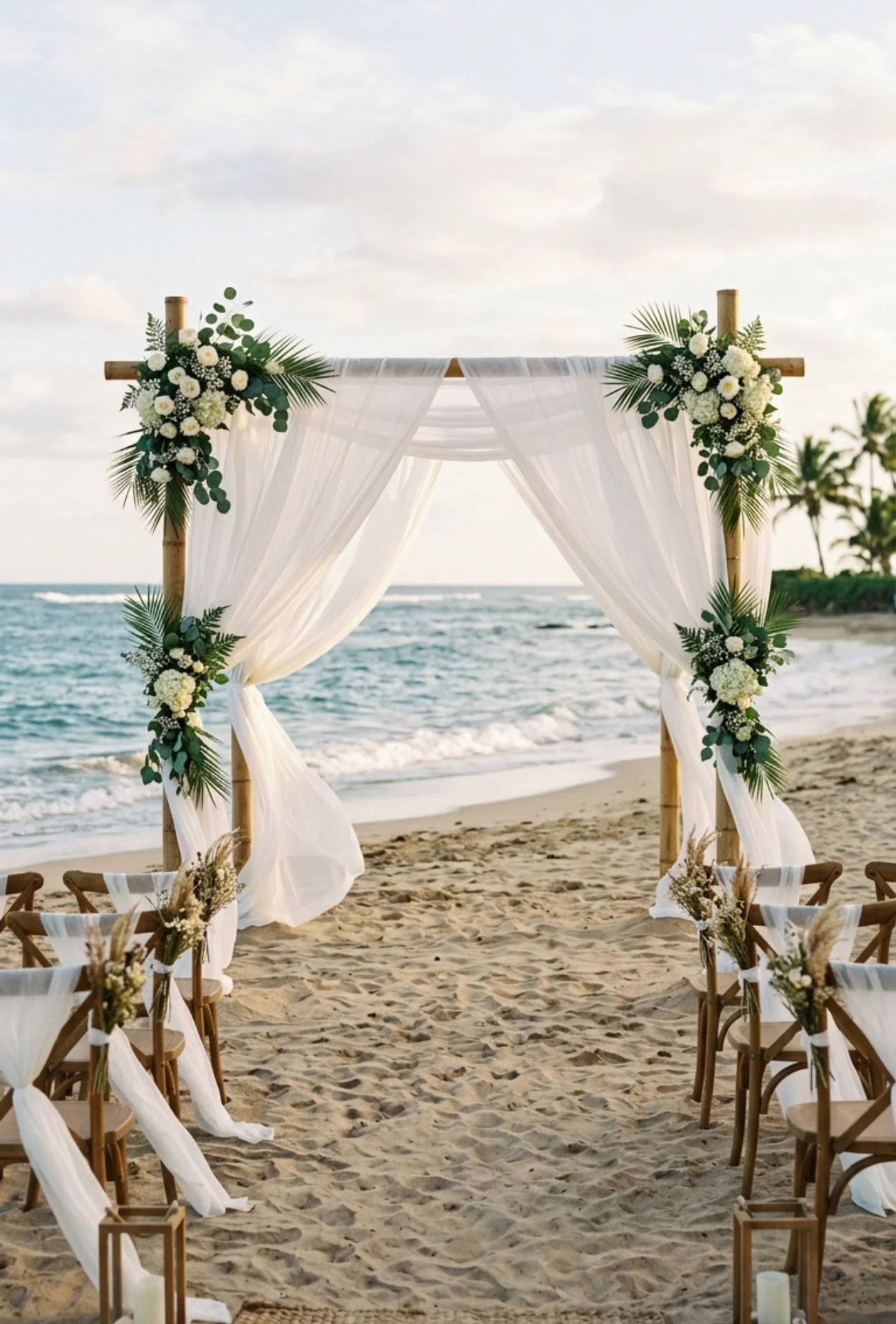 White Fabric Altar Draping