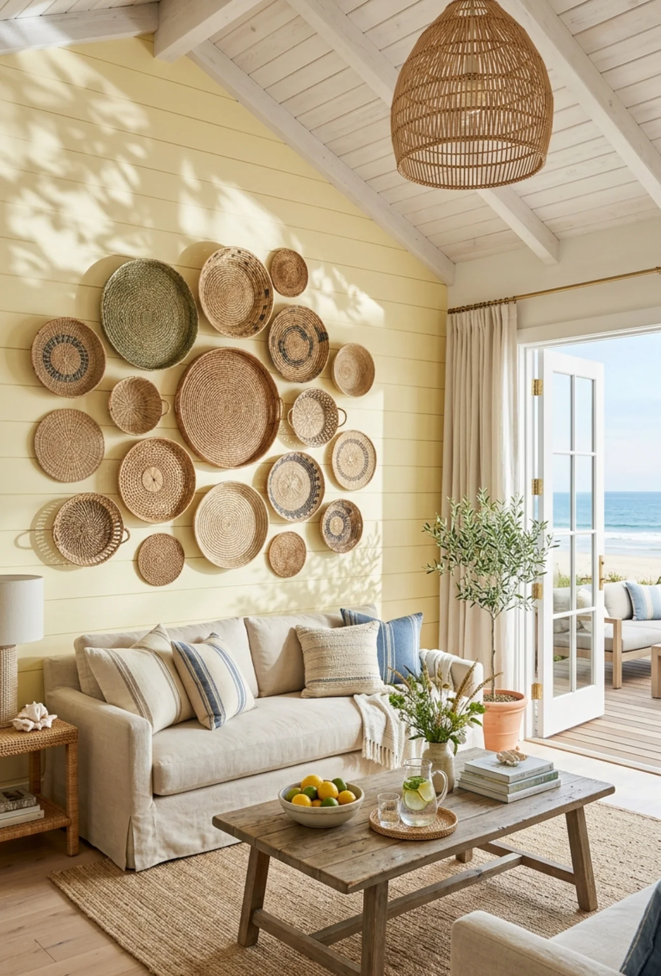 Woven Basket Wall Decor Arrangement