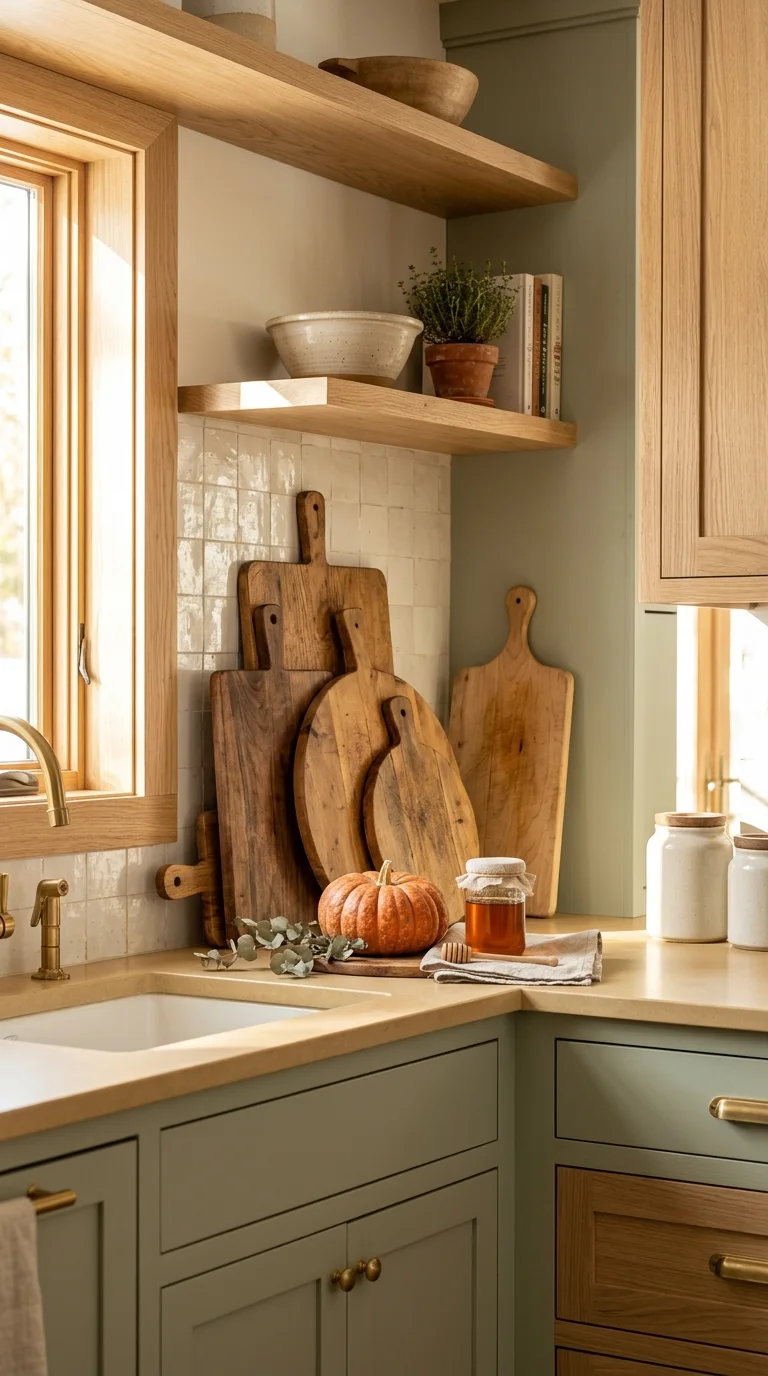 Add Wooden Cutting Boards as Decor