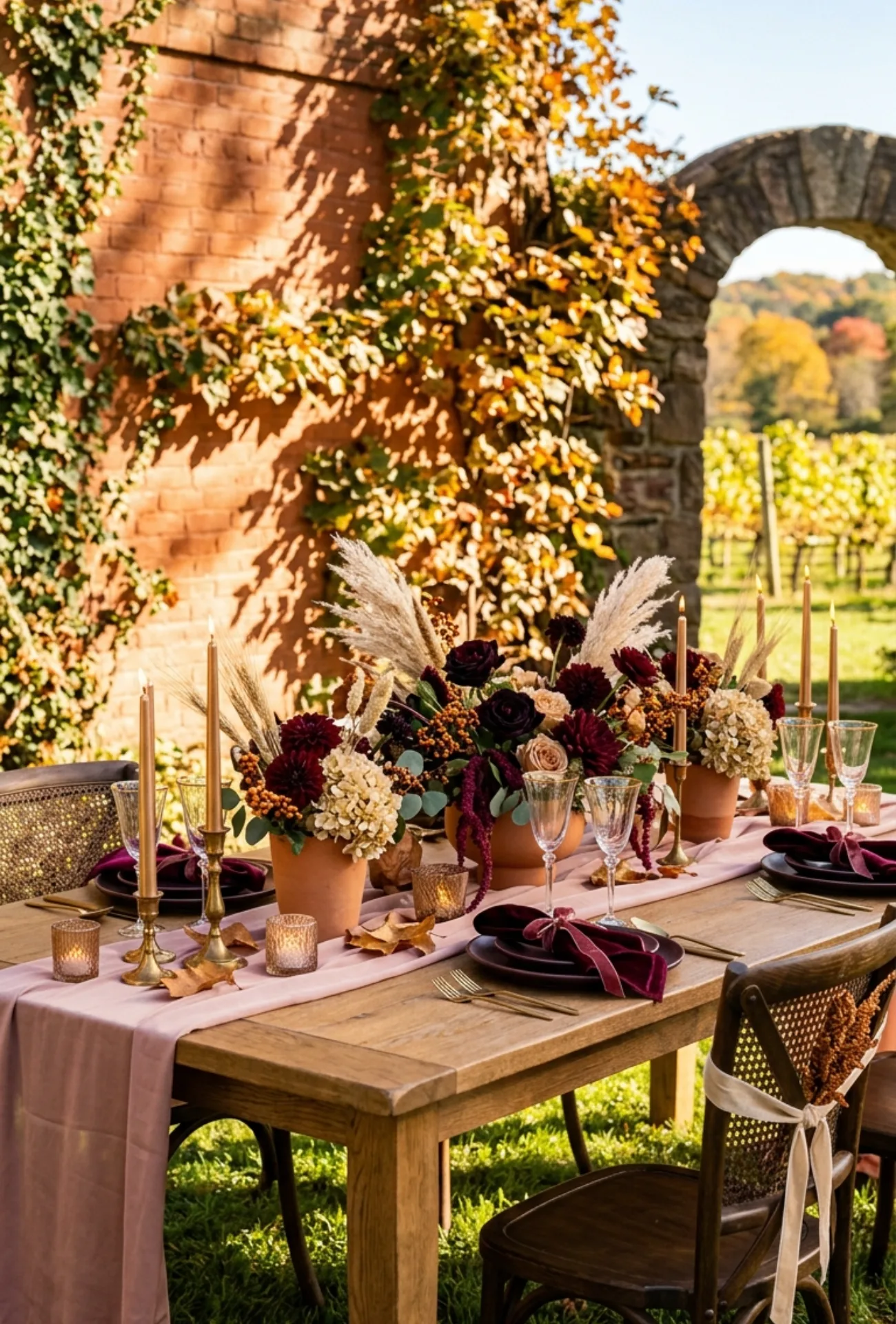 Black Cherry and Champagne Elegance