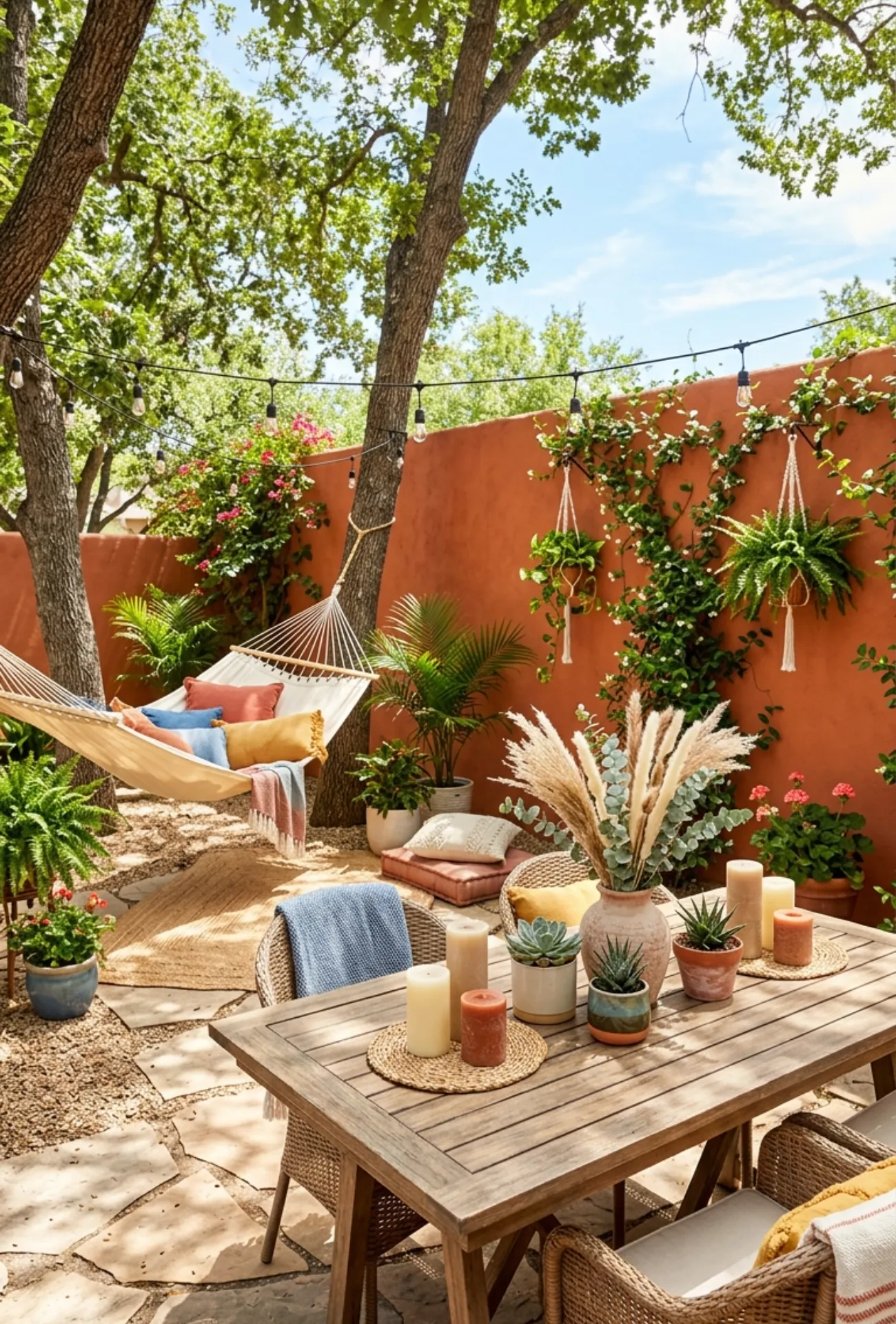 Boho Outdoor Table Centerpiece
