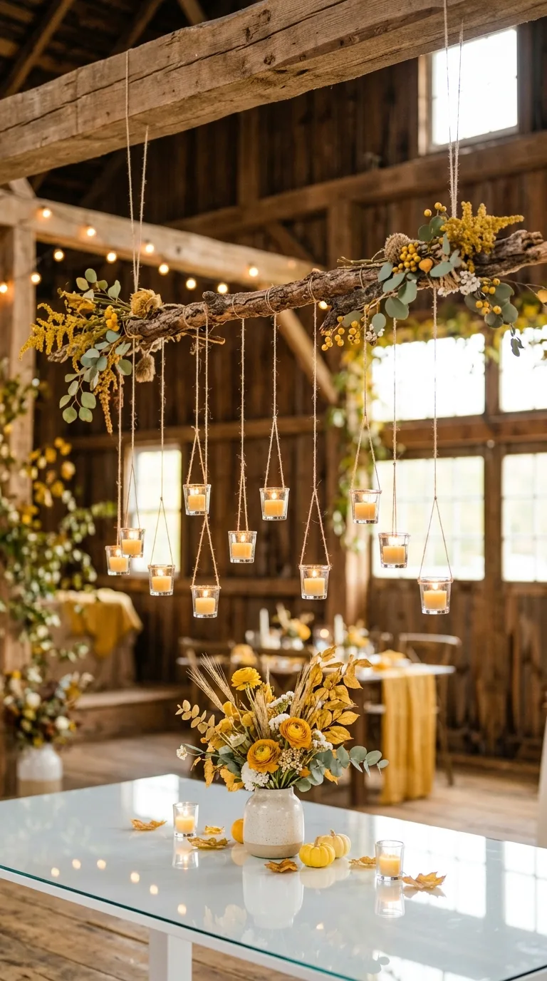 Branch and Hanging Votive Display