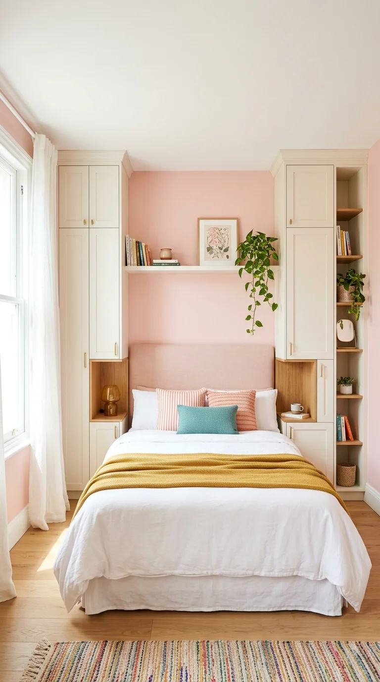 Built-In Wardrobe Around the Bed