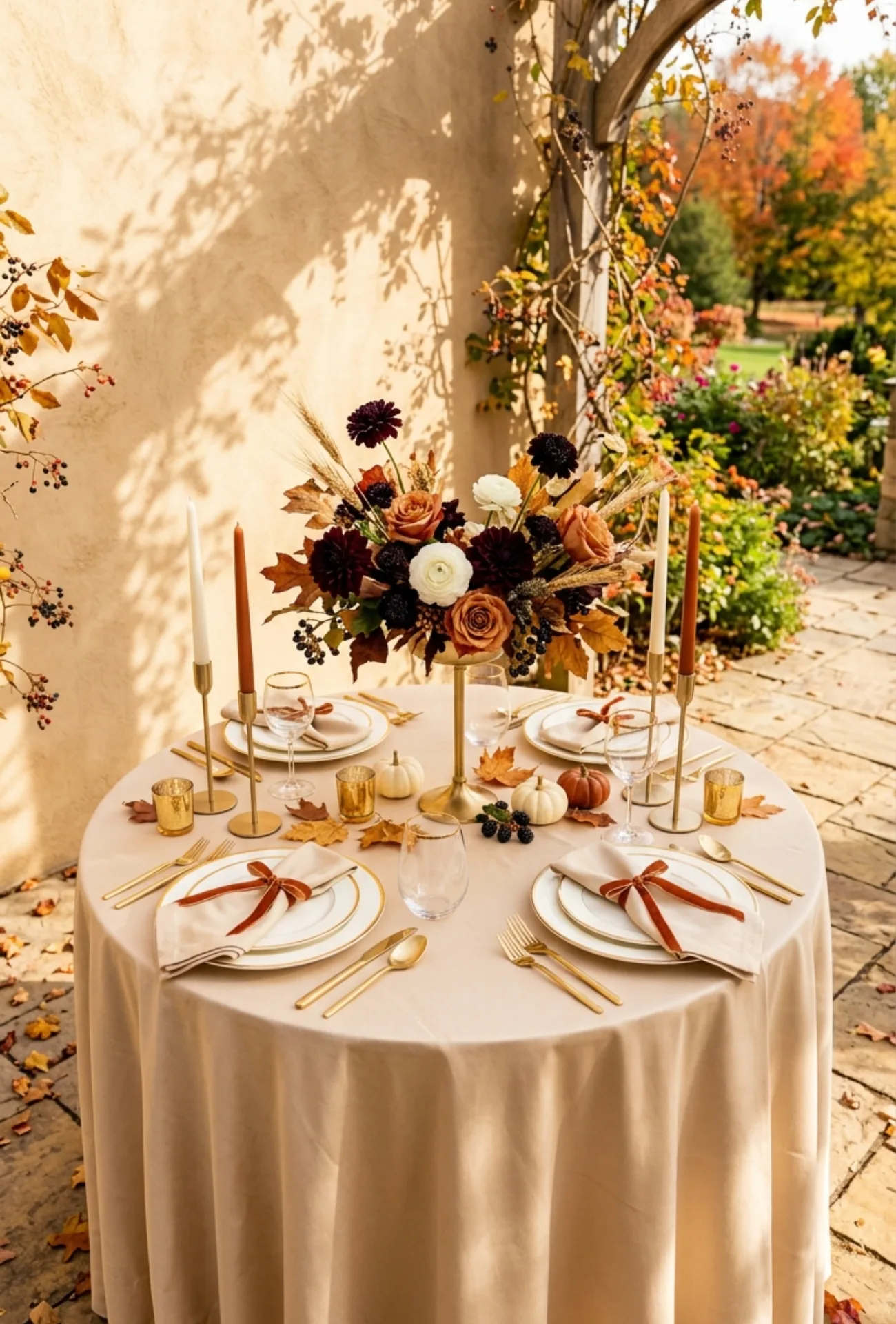 Burnt Sienna and Cream Whites