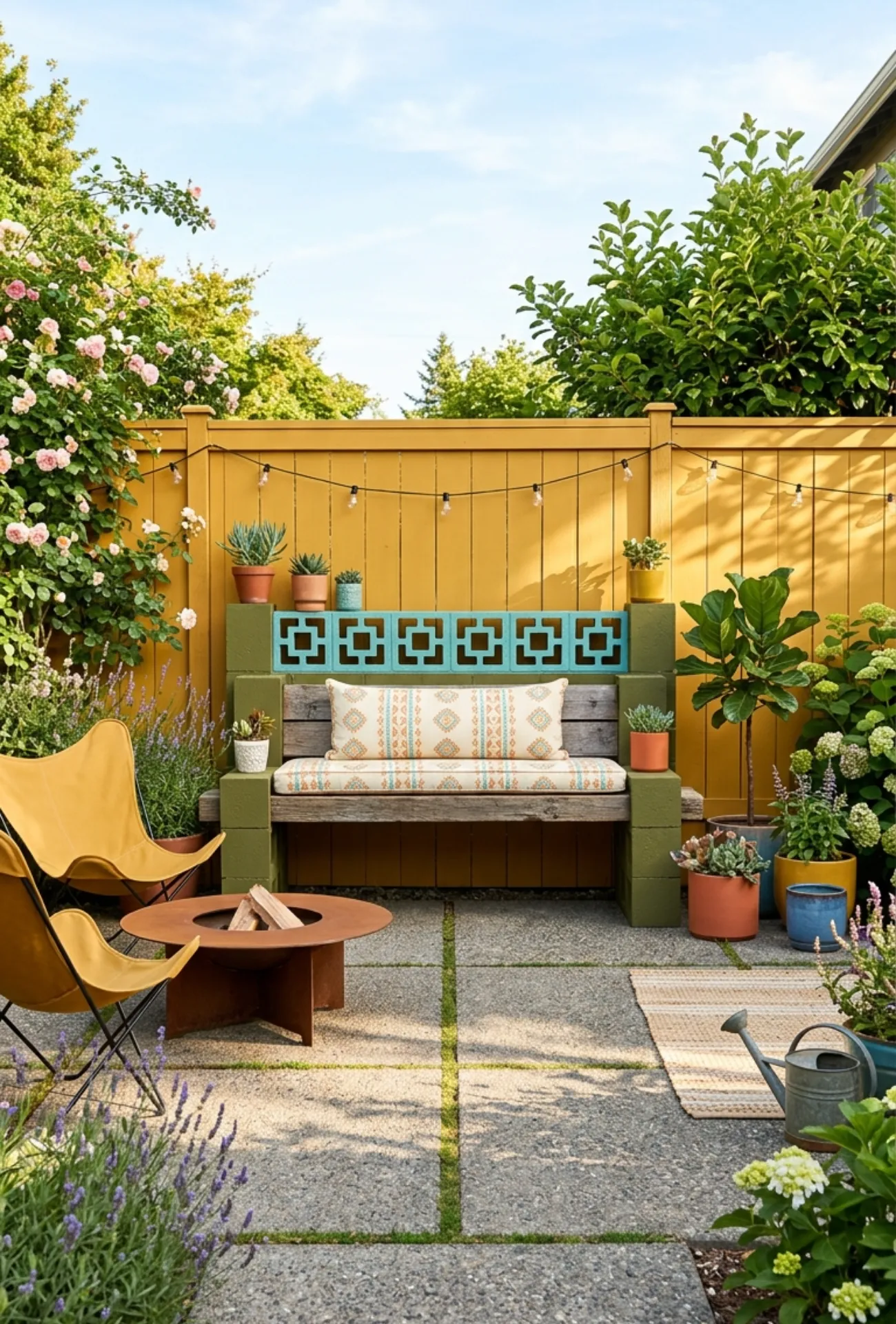 Cinder Block Bench