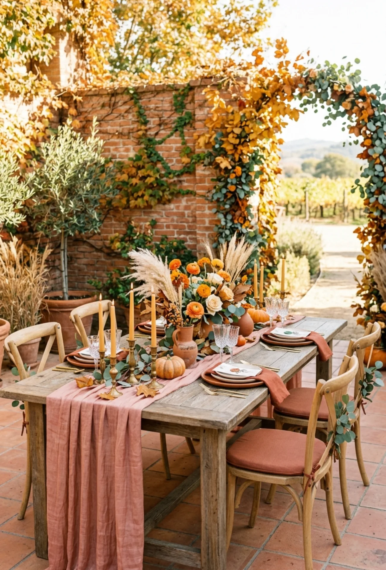 Clay Orange with Eucalyptus Green