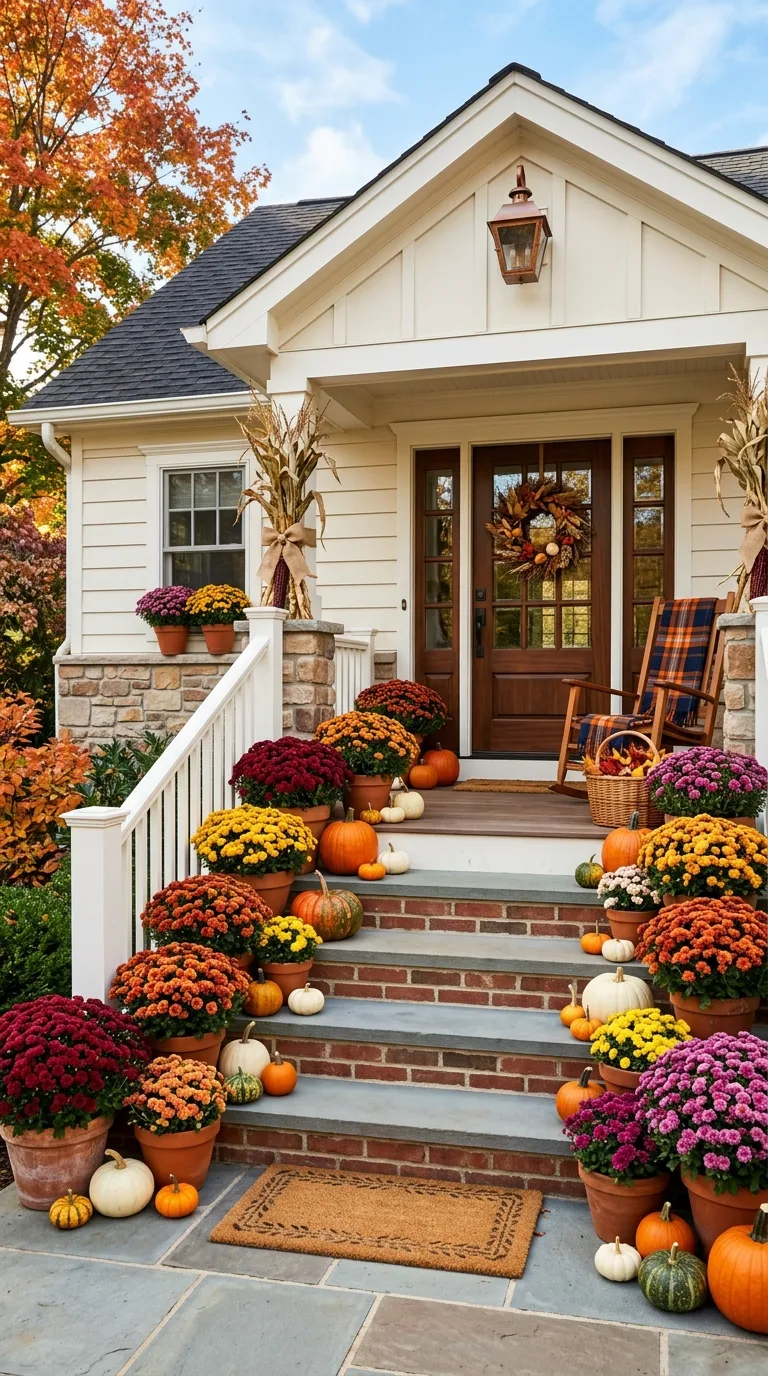 Colorful Mum Planters