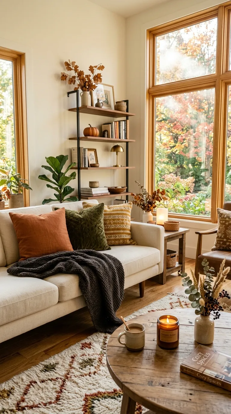 Cozy Fall Living Room Makeover Ideas
