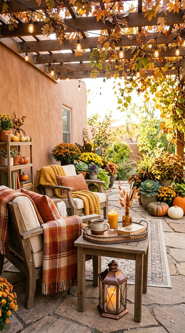 Cozy Patio Fall Setup Ideas
