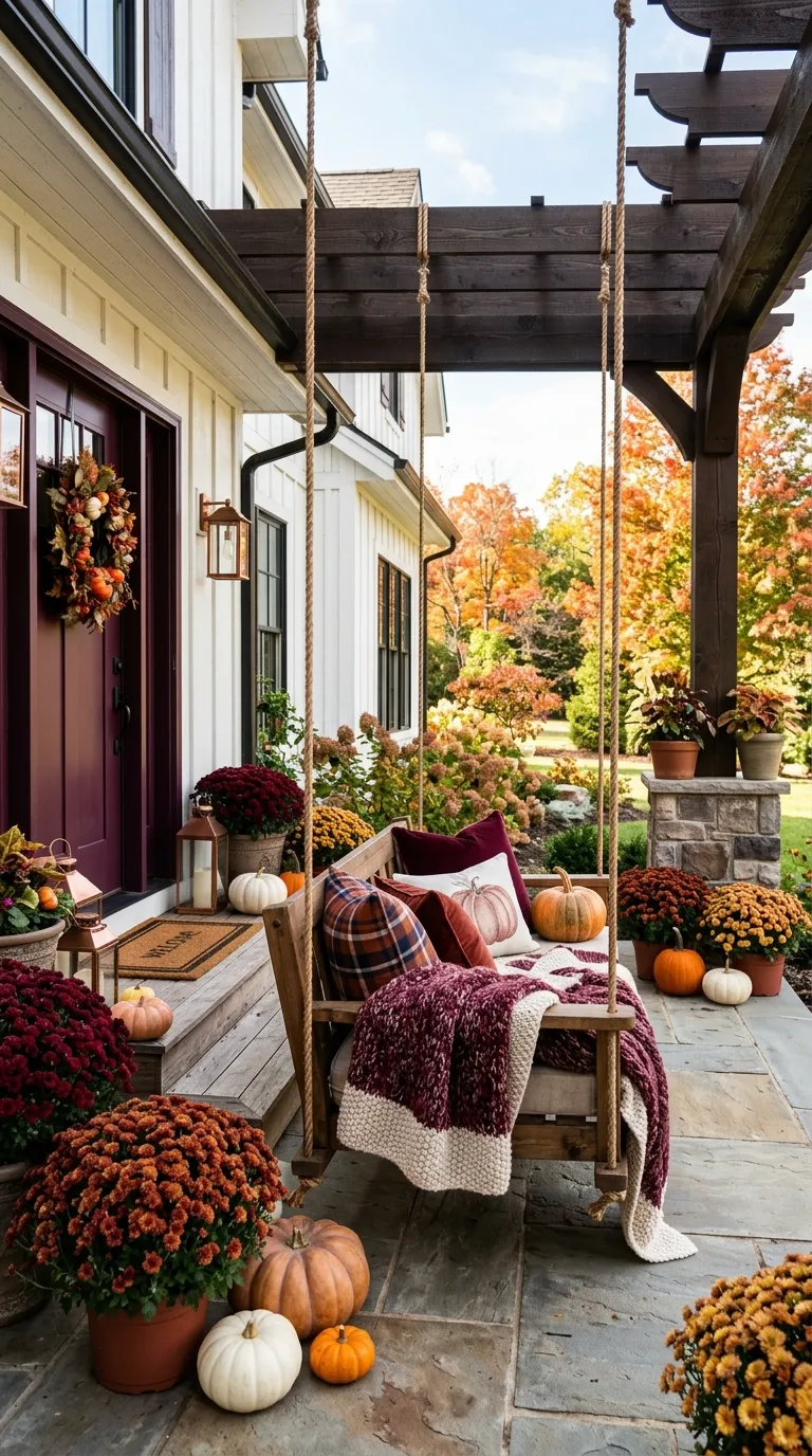 Cozy Porch Swing Decor