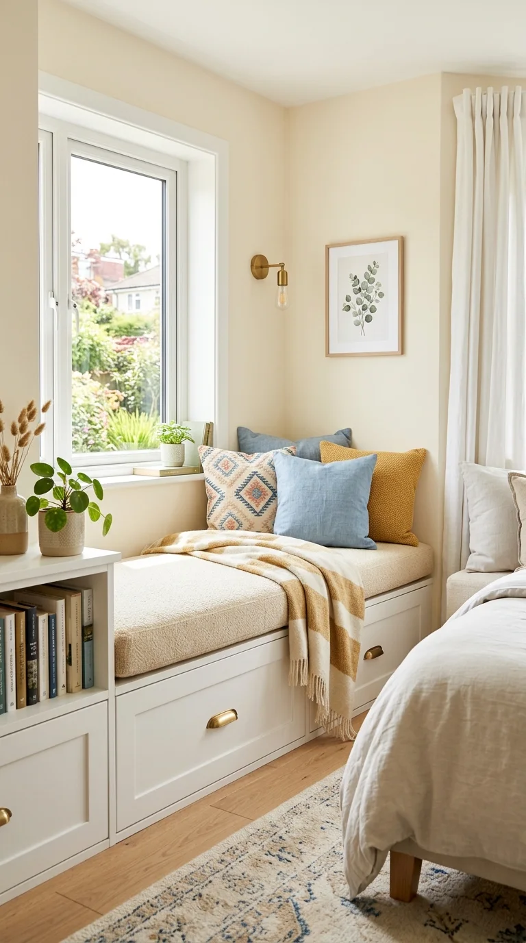 Cozy Window Seat with Hidden Storage