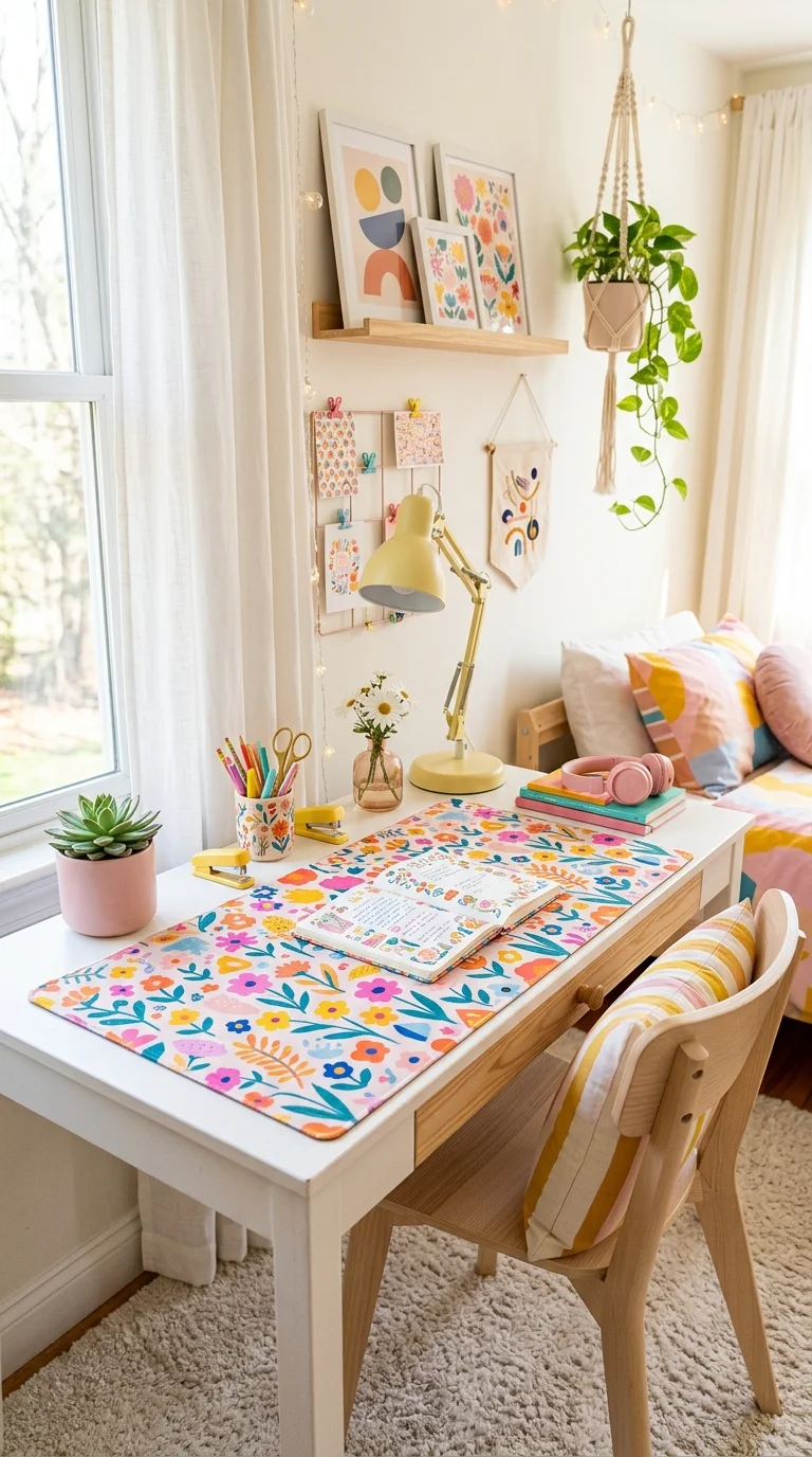Custom Desk Mat and Stationery Corner