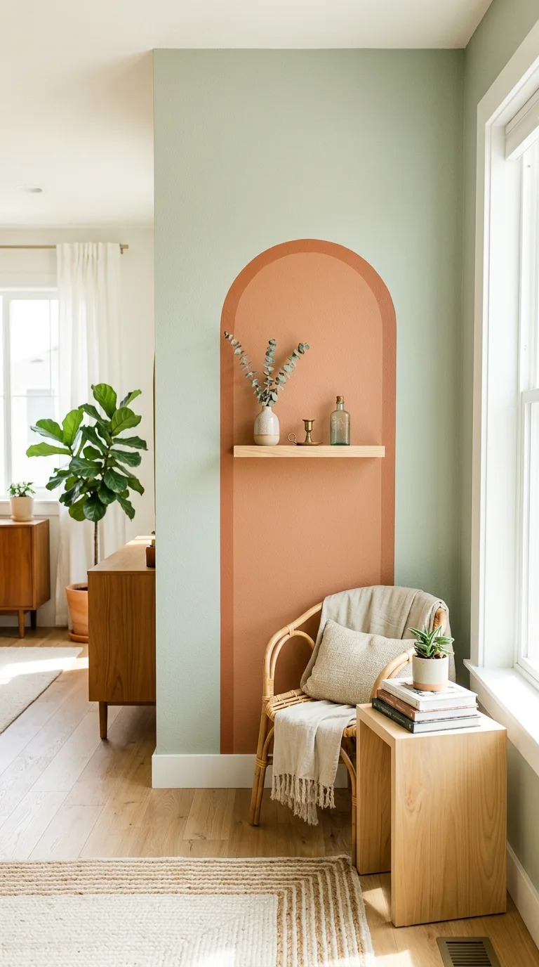 DIY Arched Wall Niche Illusion