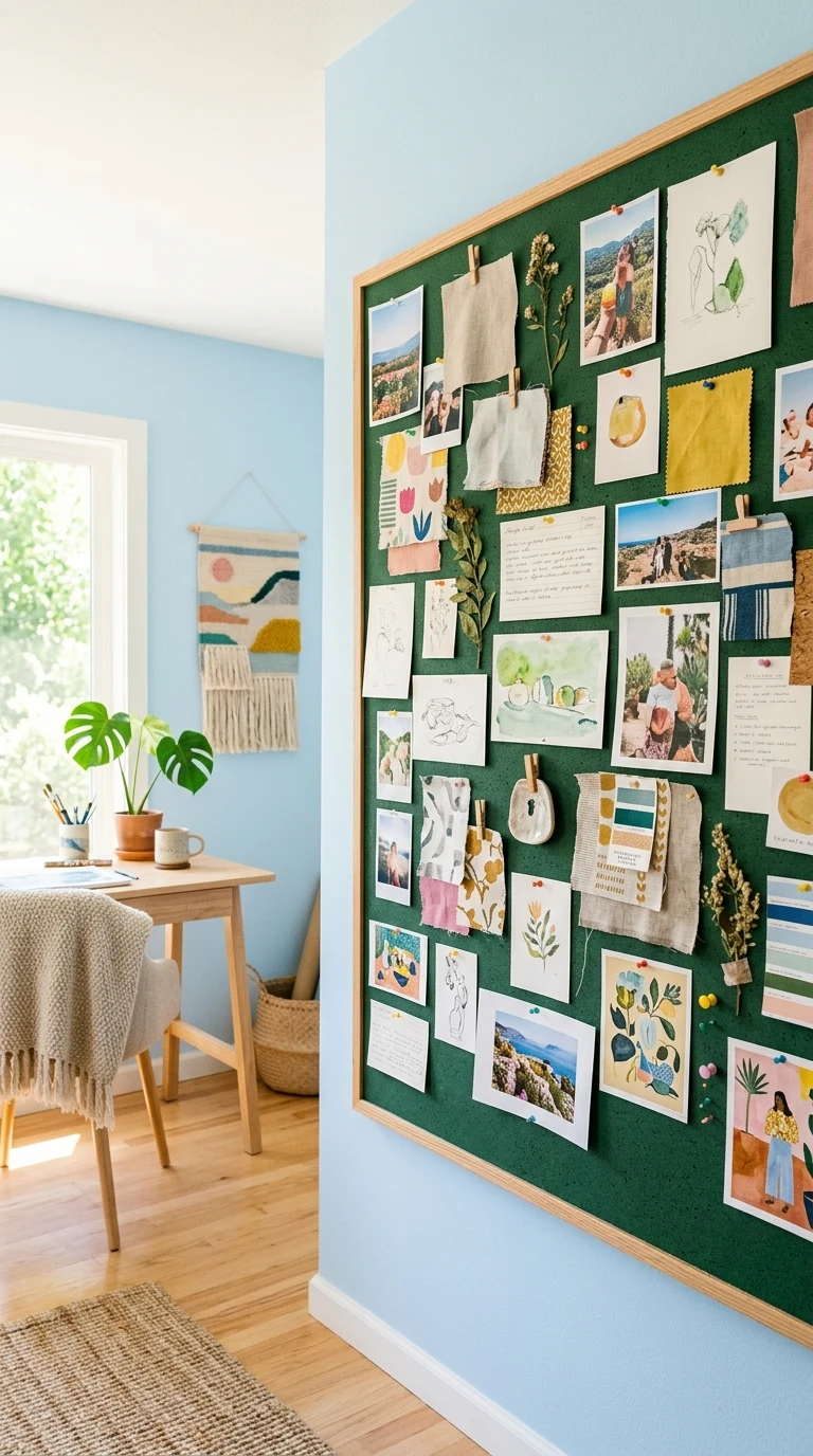 DIY Cork Board Inspiration Wall