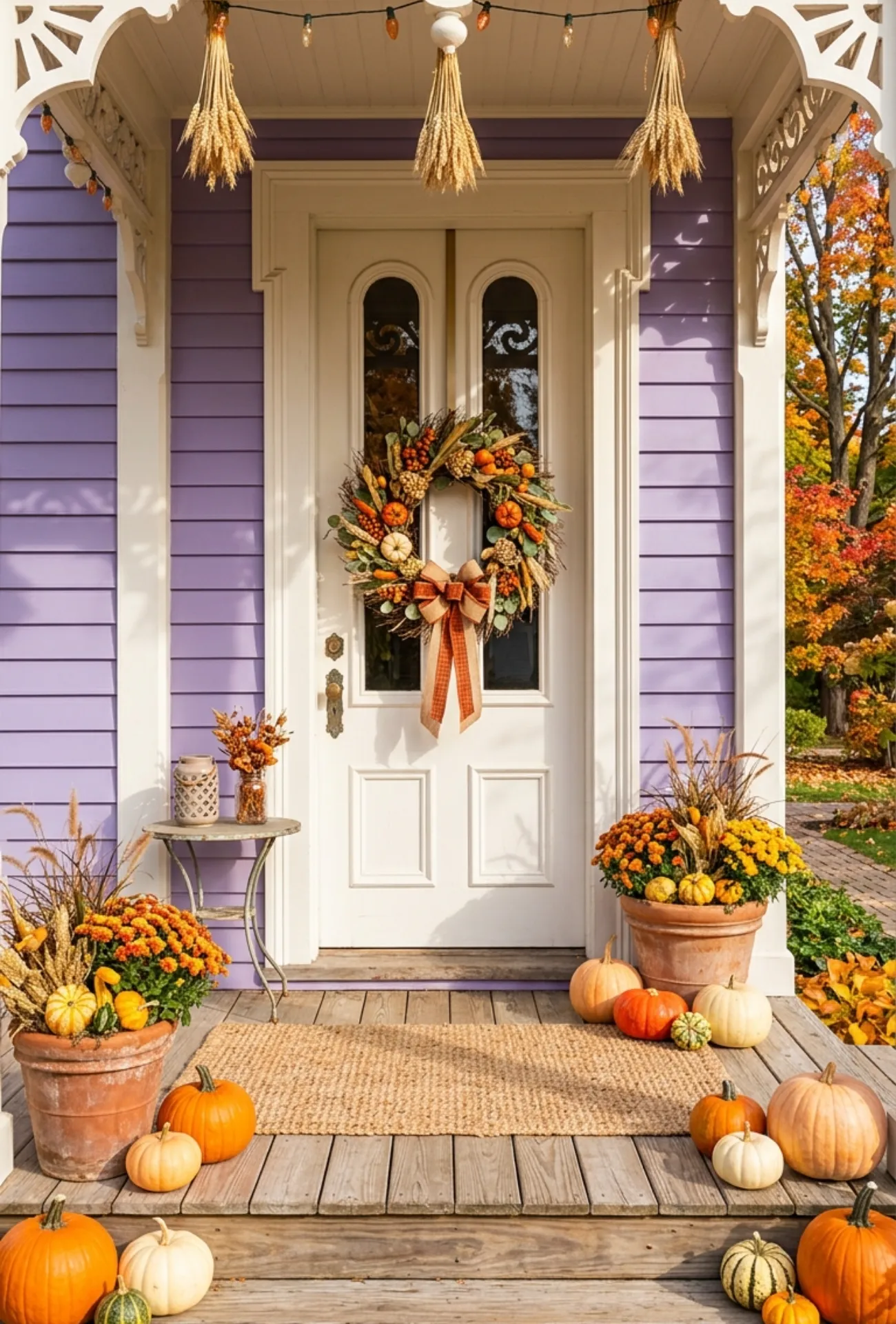 DIY Fall Grapevine Wreath with Dried Florals