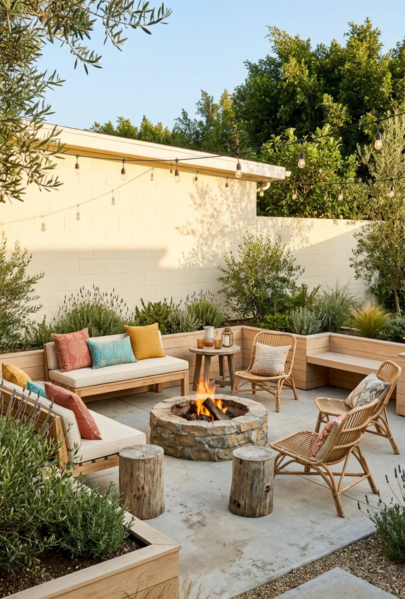 DIY Fire Pit Seating