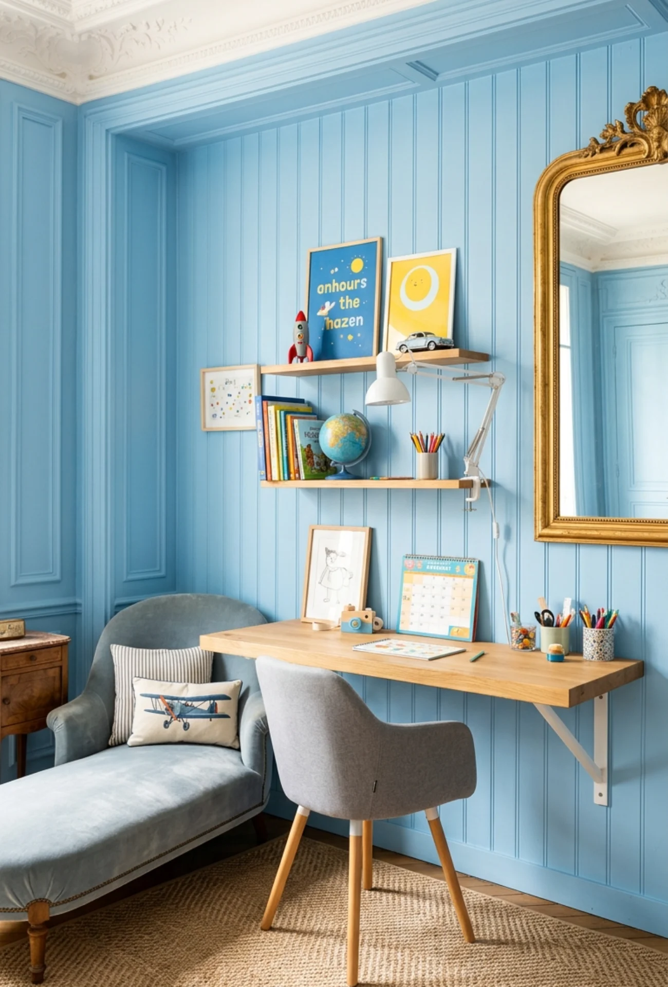 DIY Floating Desk for a Small Boys' Room