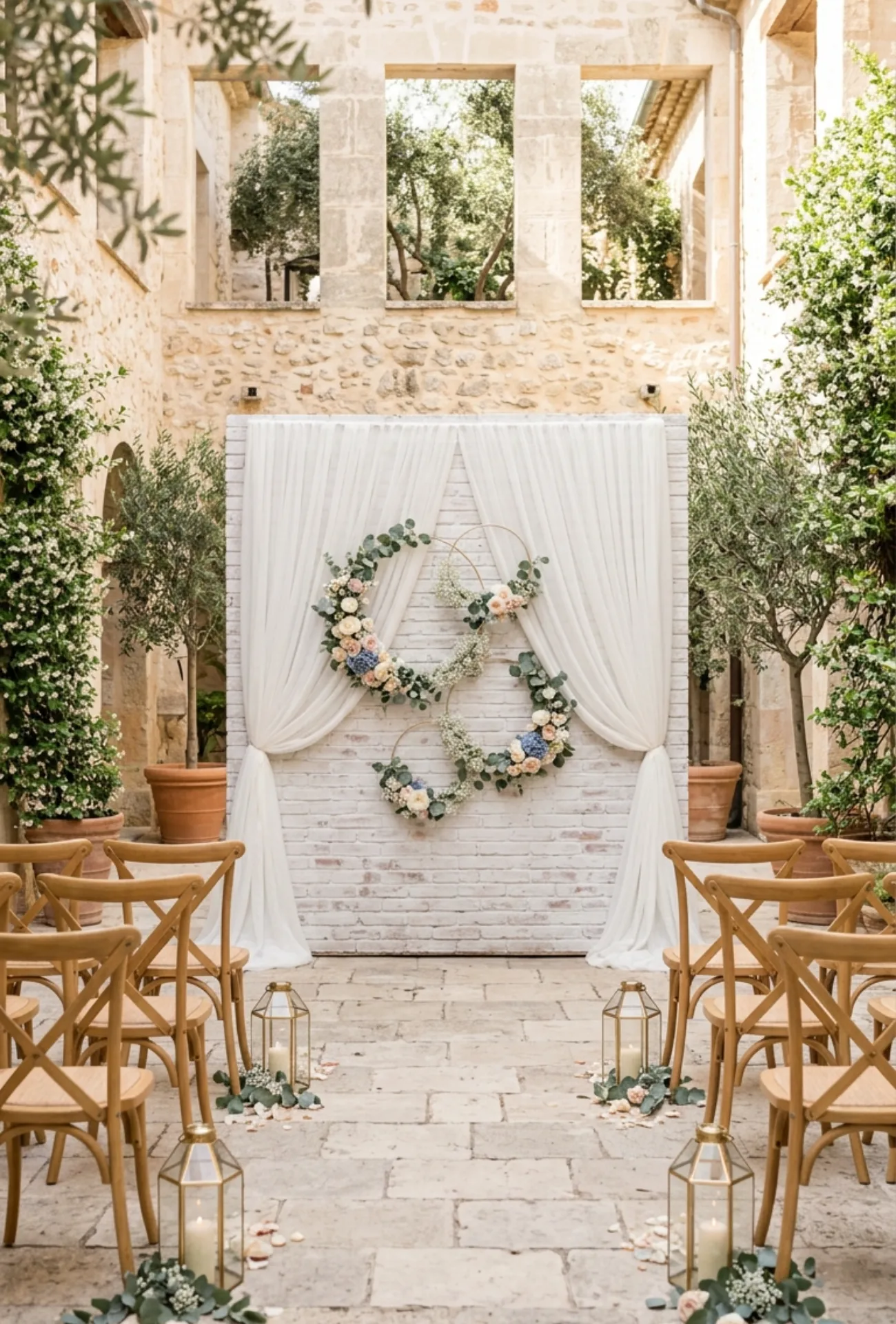 DIY Floral Hoop Backdrop