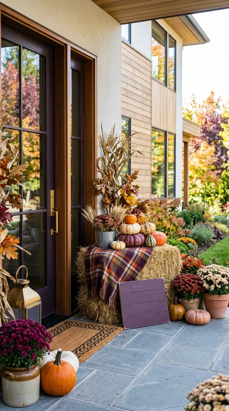 DIY Hay Bale Porch Styling