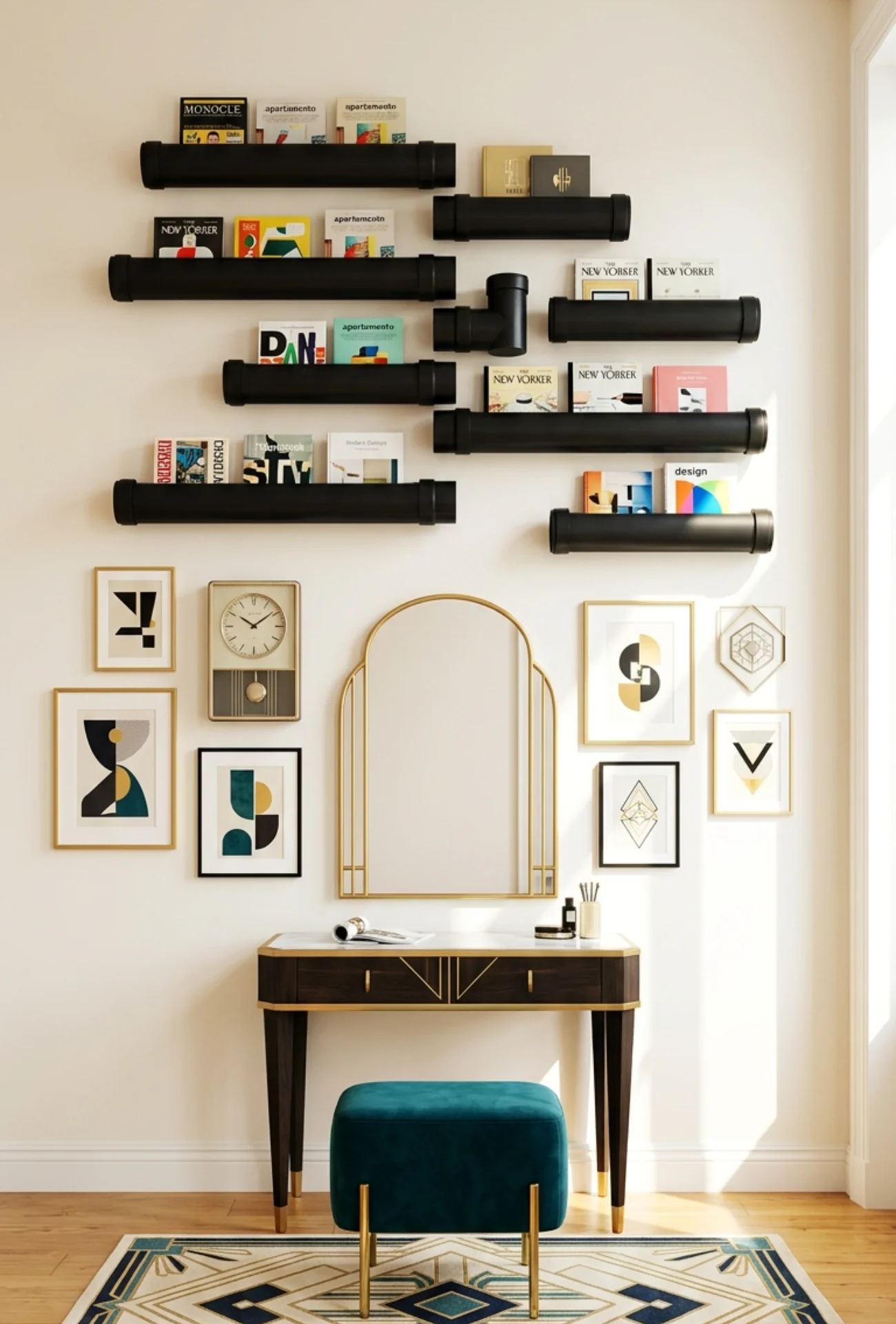 DIY PVC Pipe Book and Magazine Rack