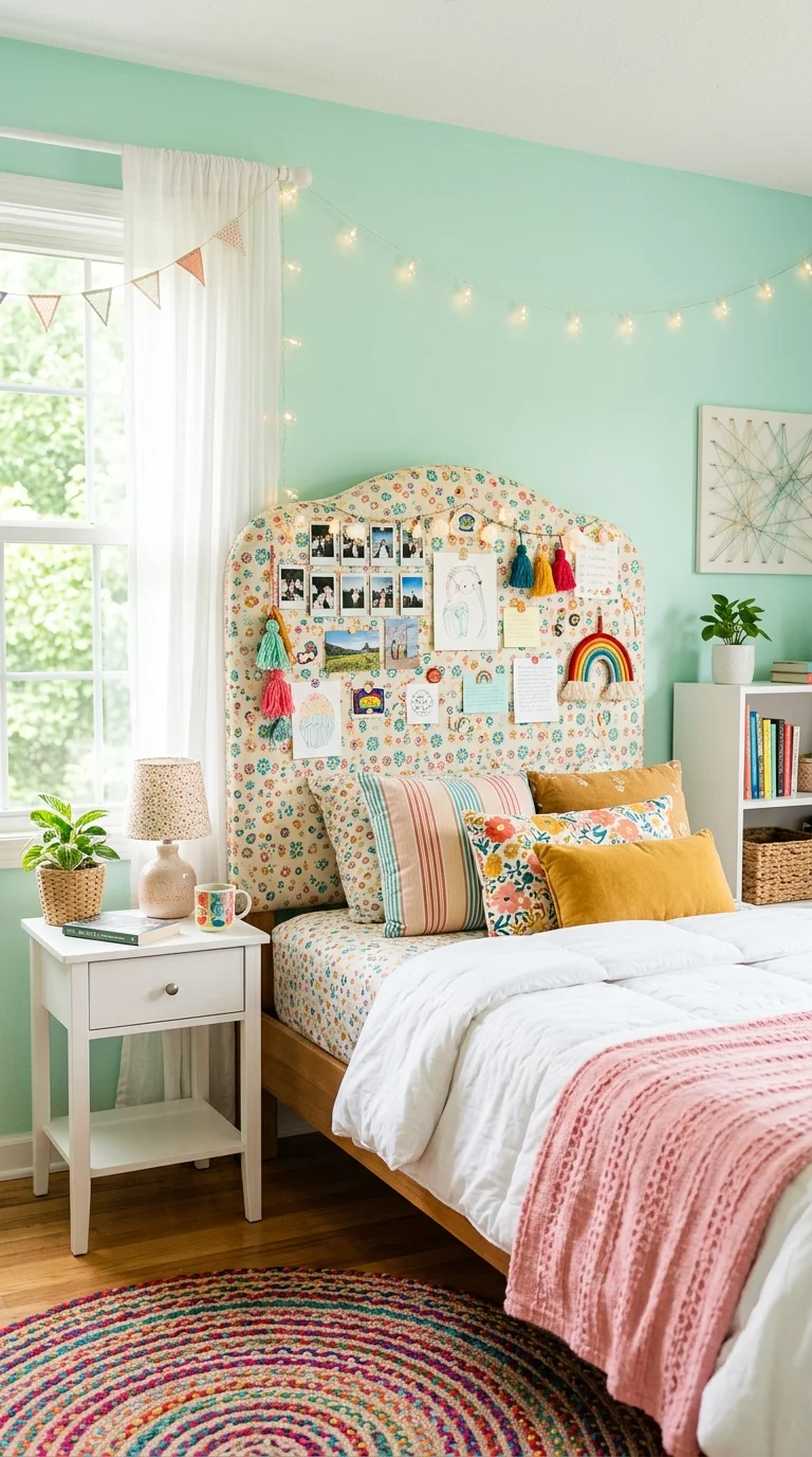 DIY Upholstered Pinboard Headboard