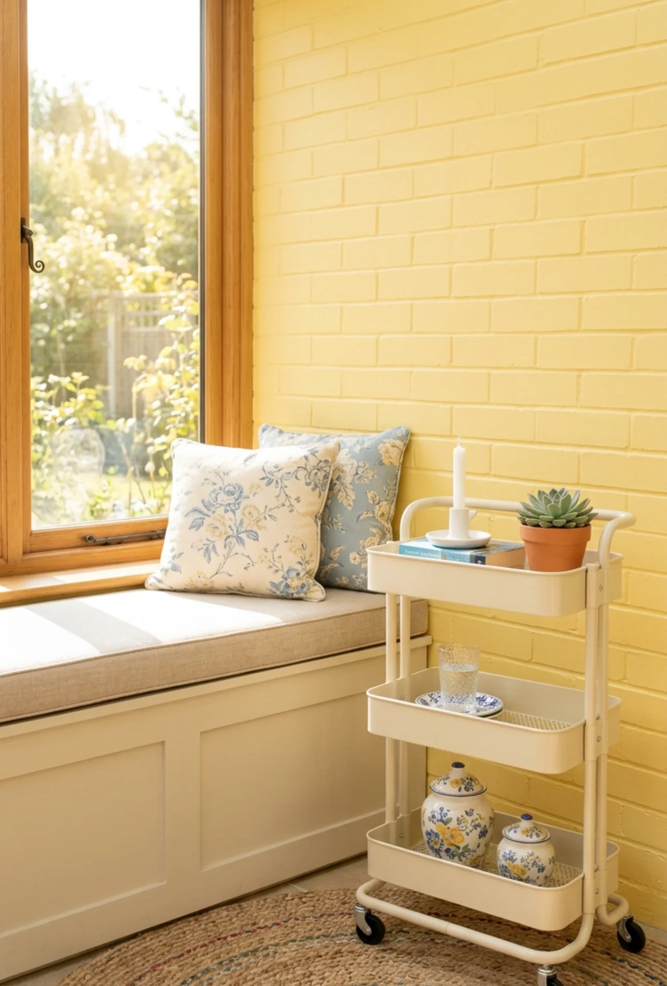 Decorative Bedside Cart Styling with Budget Finds