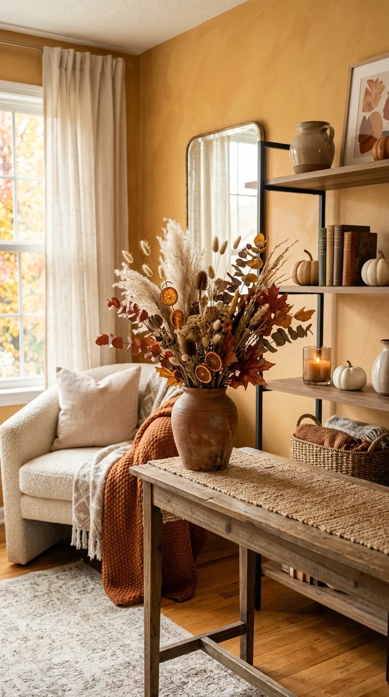 Dried Flower Fall Decor Ideas