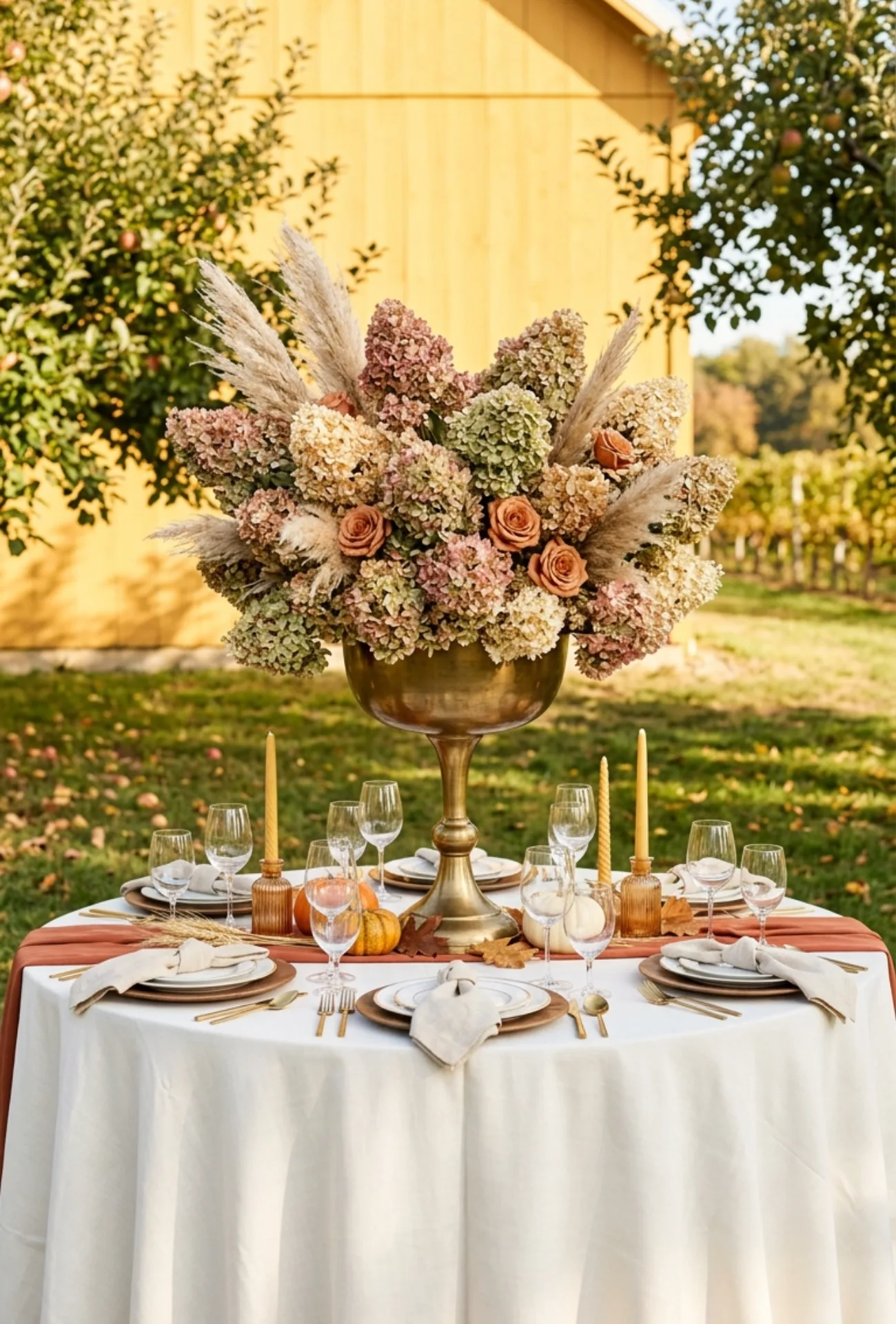 Dried Hydrangea Display