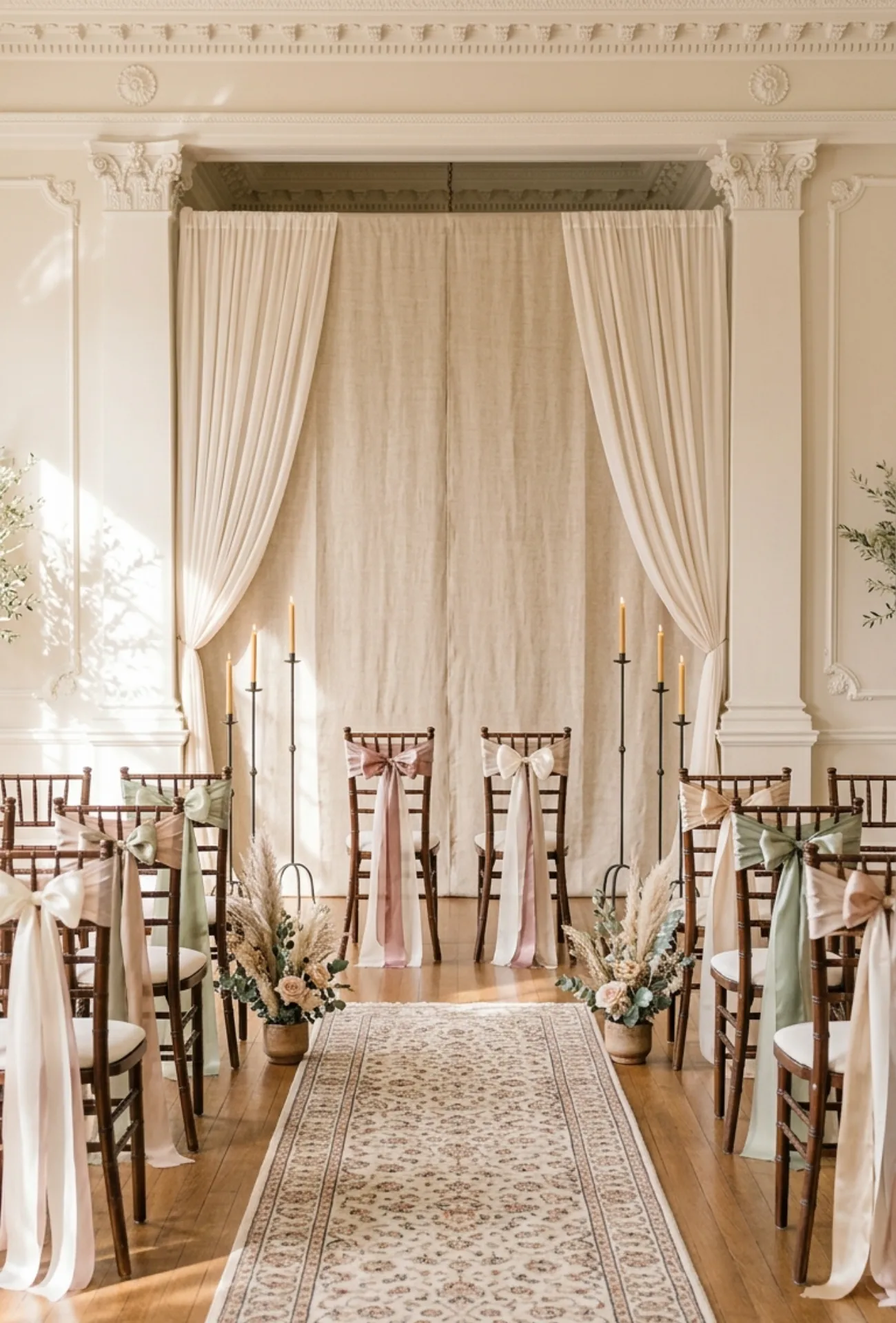 Elegant Chair Ribbon Bows