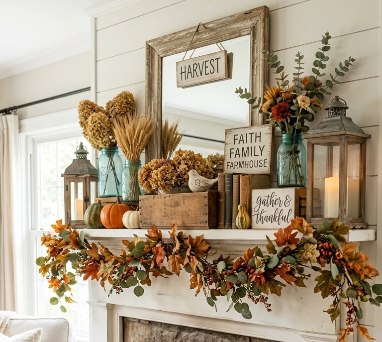 Fall Mantel Decorating Ideas