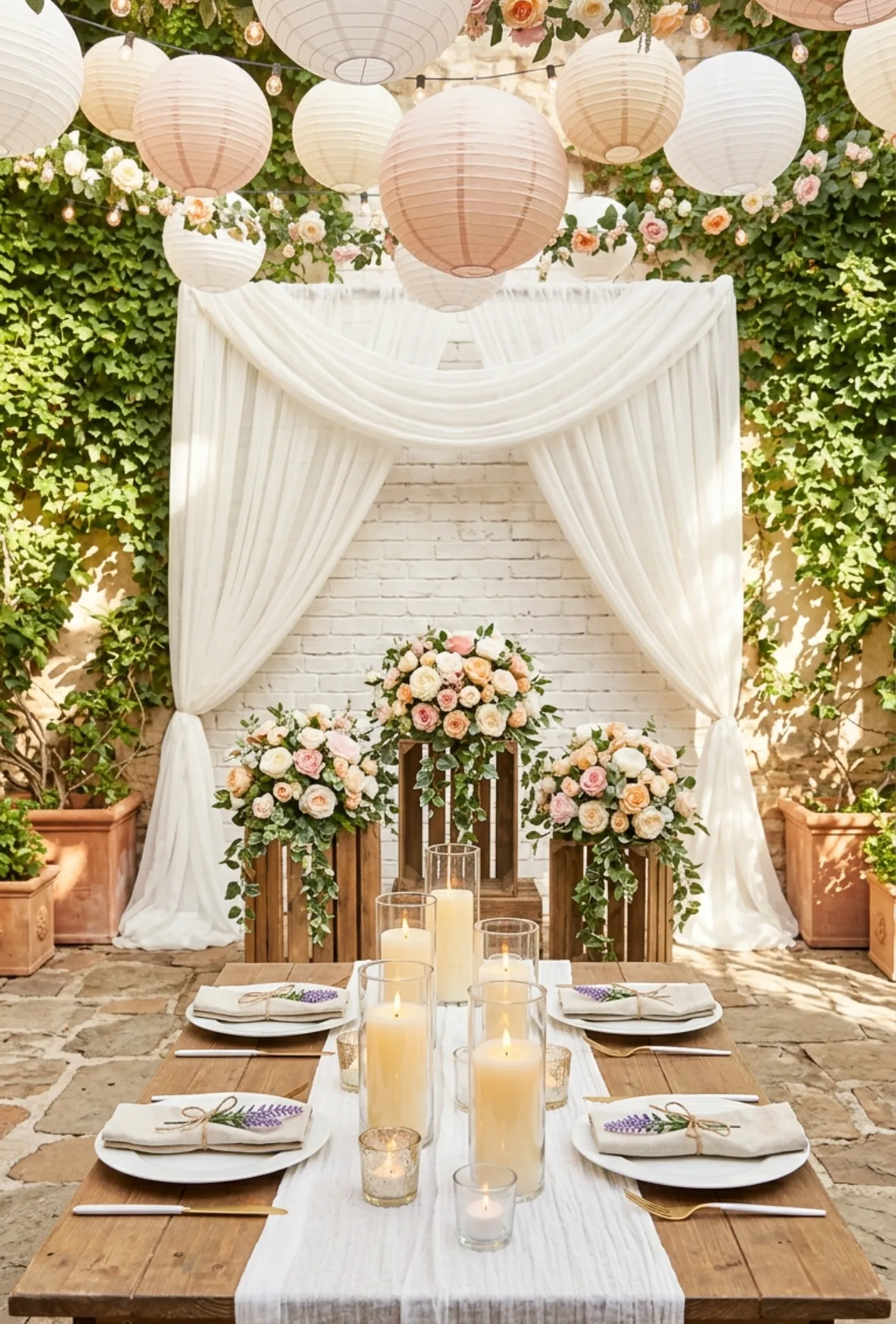 Faux Floral Centerpieces
