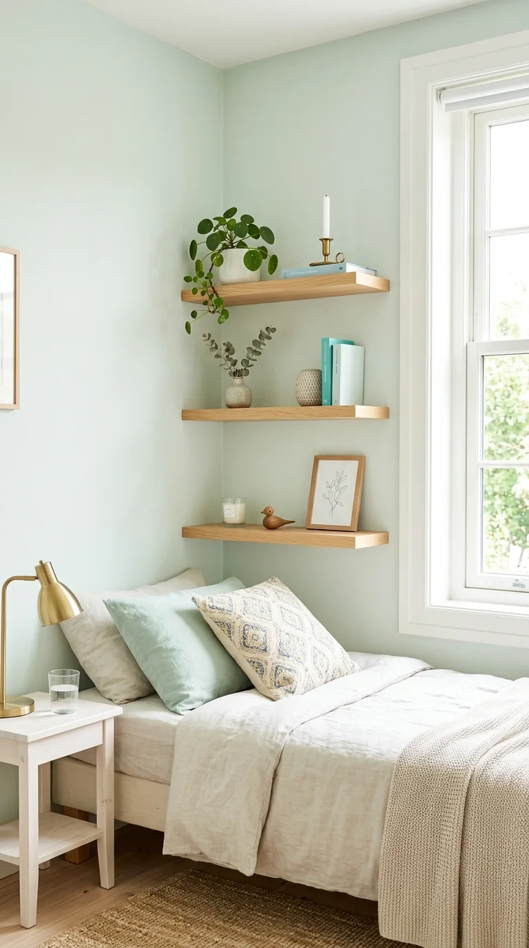 Floating Corner Shelves for Decor